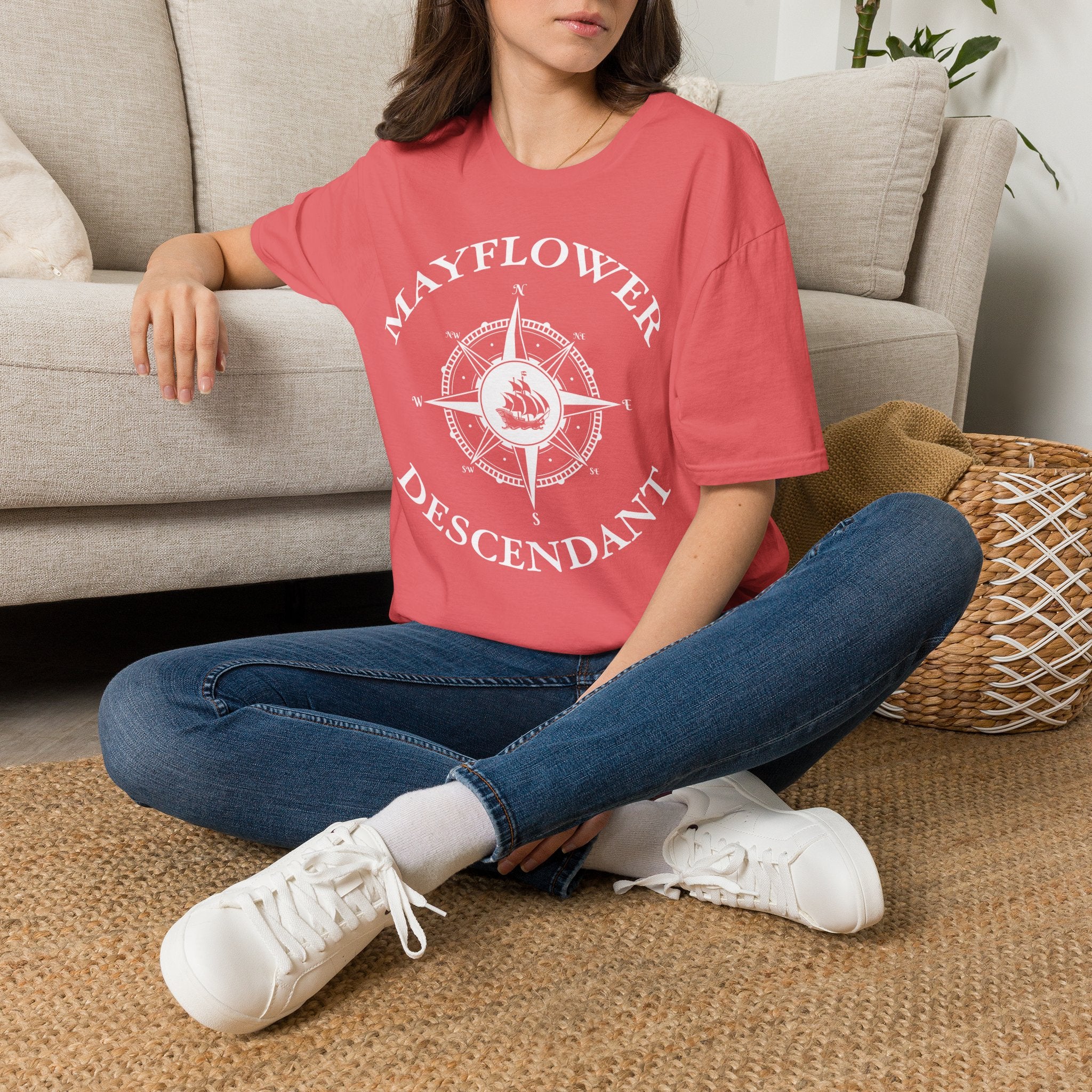 Mayflower Compass T-Shirt | Pilgrim Descendant Unisex Tee