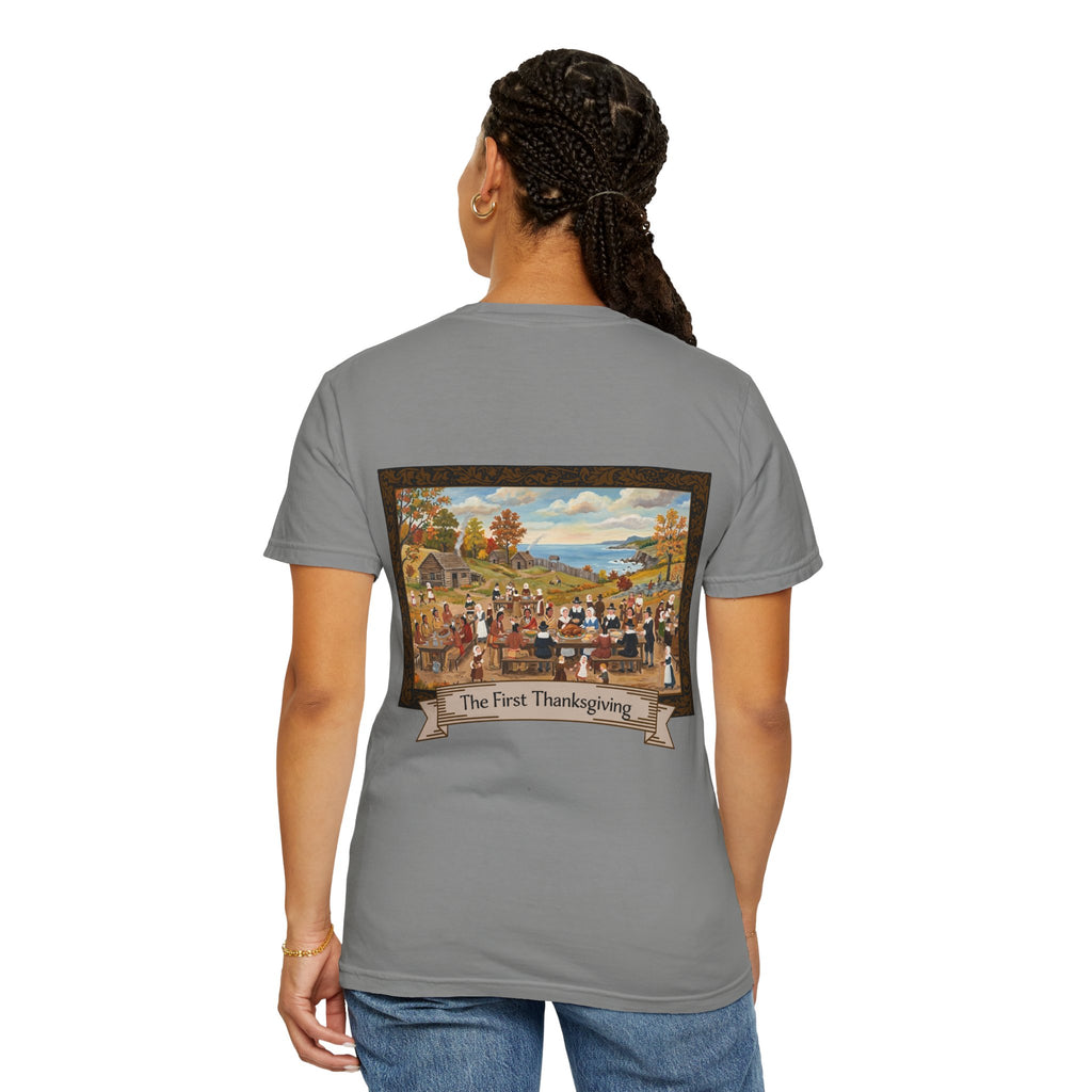 Mayflower Descendant Thanksgiving T-Shirt - Extra Large Sizes