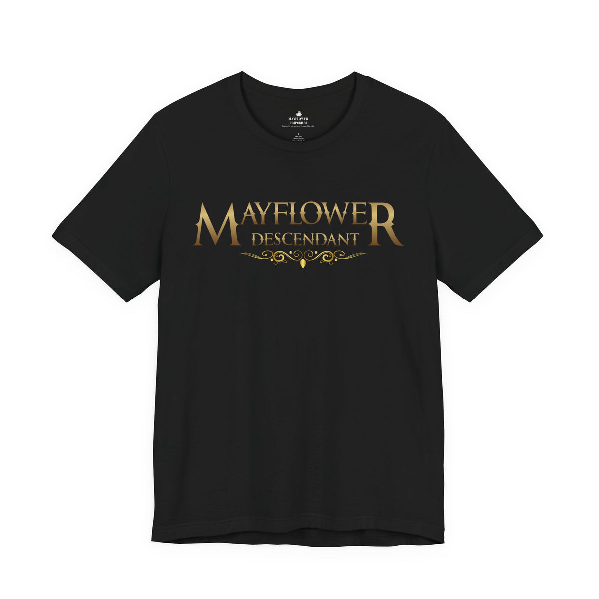 Mayflower Descendant "Framed in Gold" T‑Shirt — Extra Large Sizes