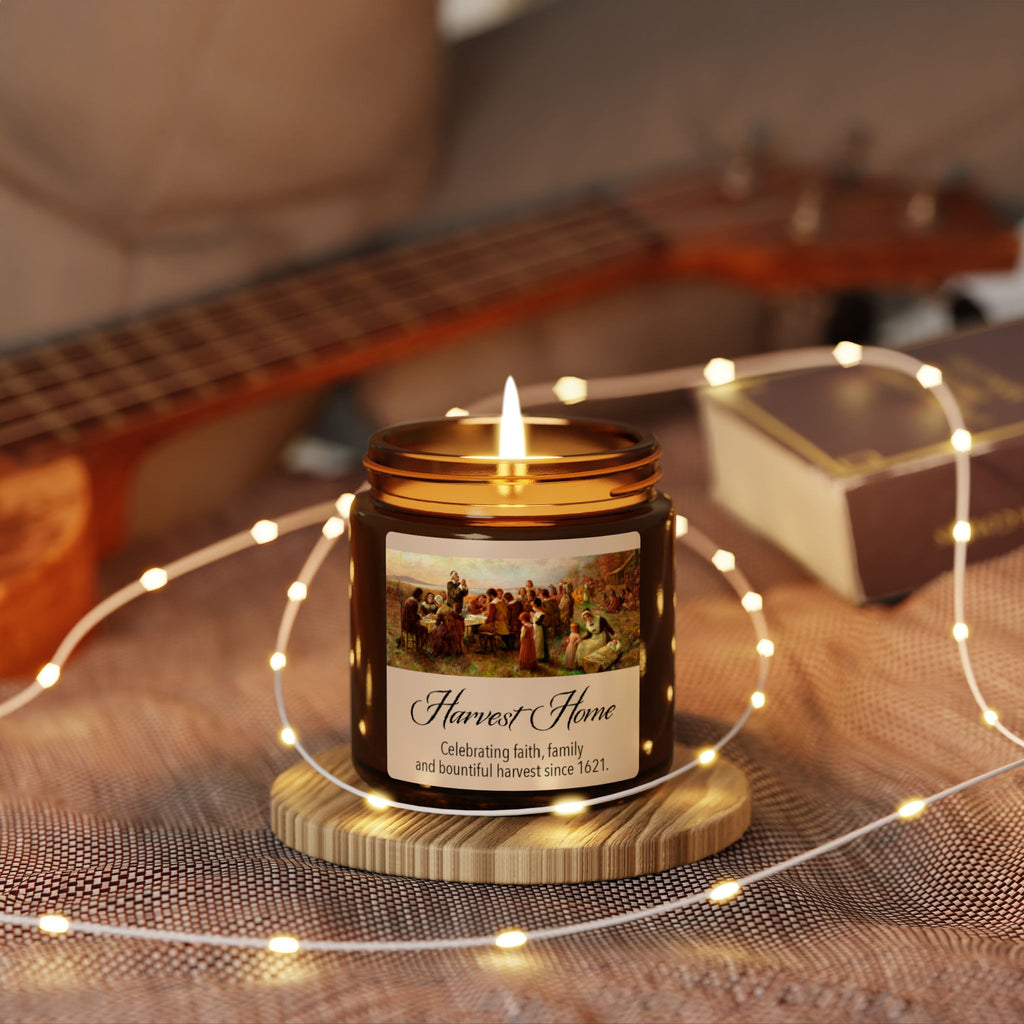 Mayflower "Harvest Home" Scented Soy Candle — Amber Jar (4 oz.)