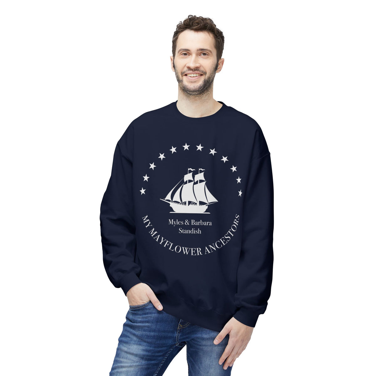 Mayflower Ancestors Sweatshirt — Standish Descendant, Extra Large Sizes