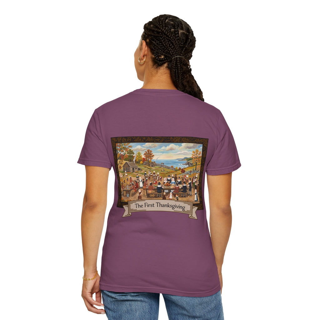 Mayflower Descendant Thanksgiving T-Shirt - Extra Large Sizes