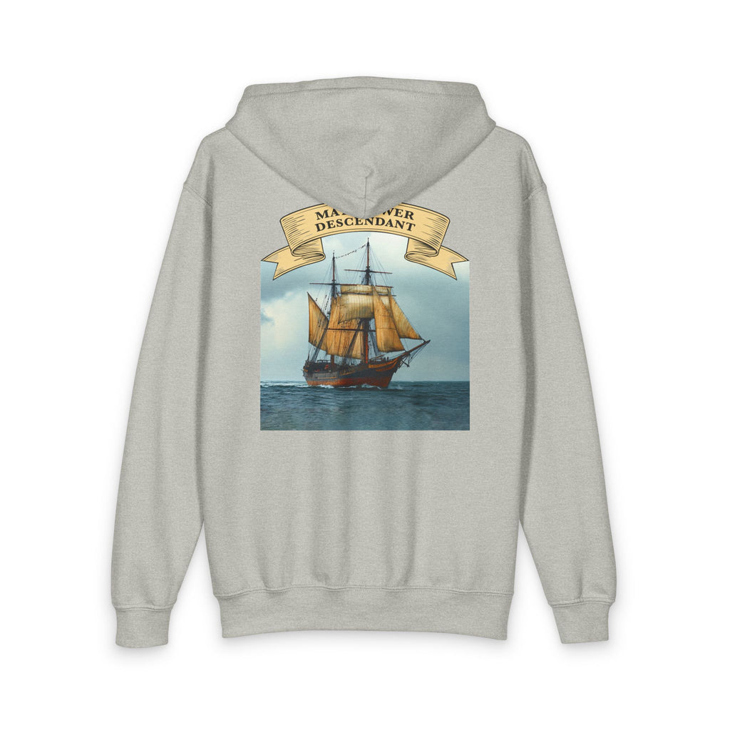 Mayflower Descendant Youth Zip Hoodie