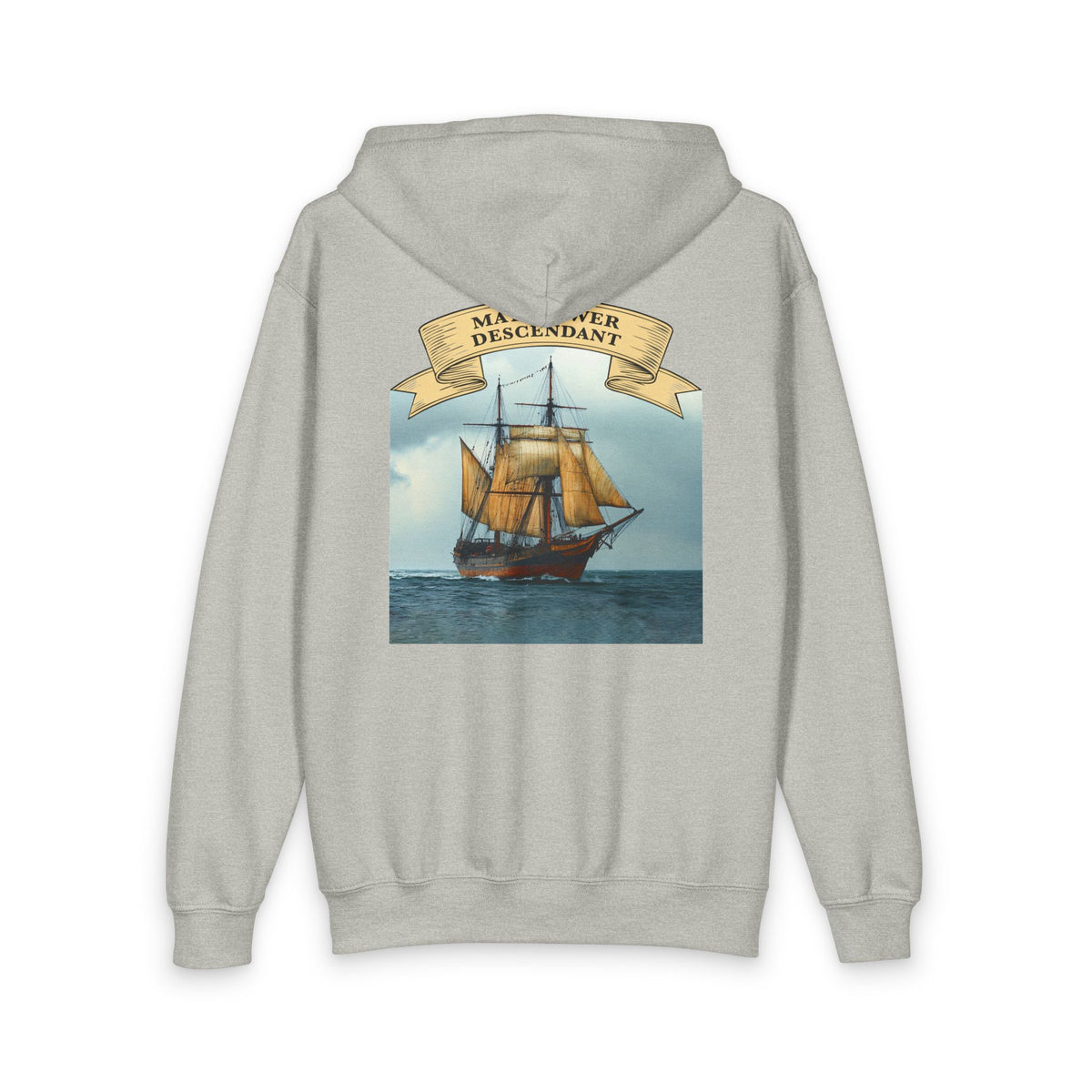 Mayflower Descendant Youth Zip Hoodie