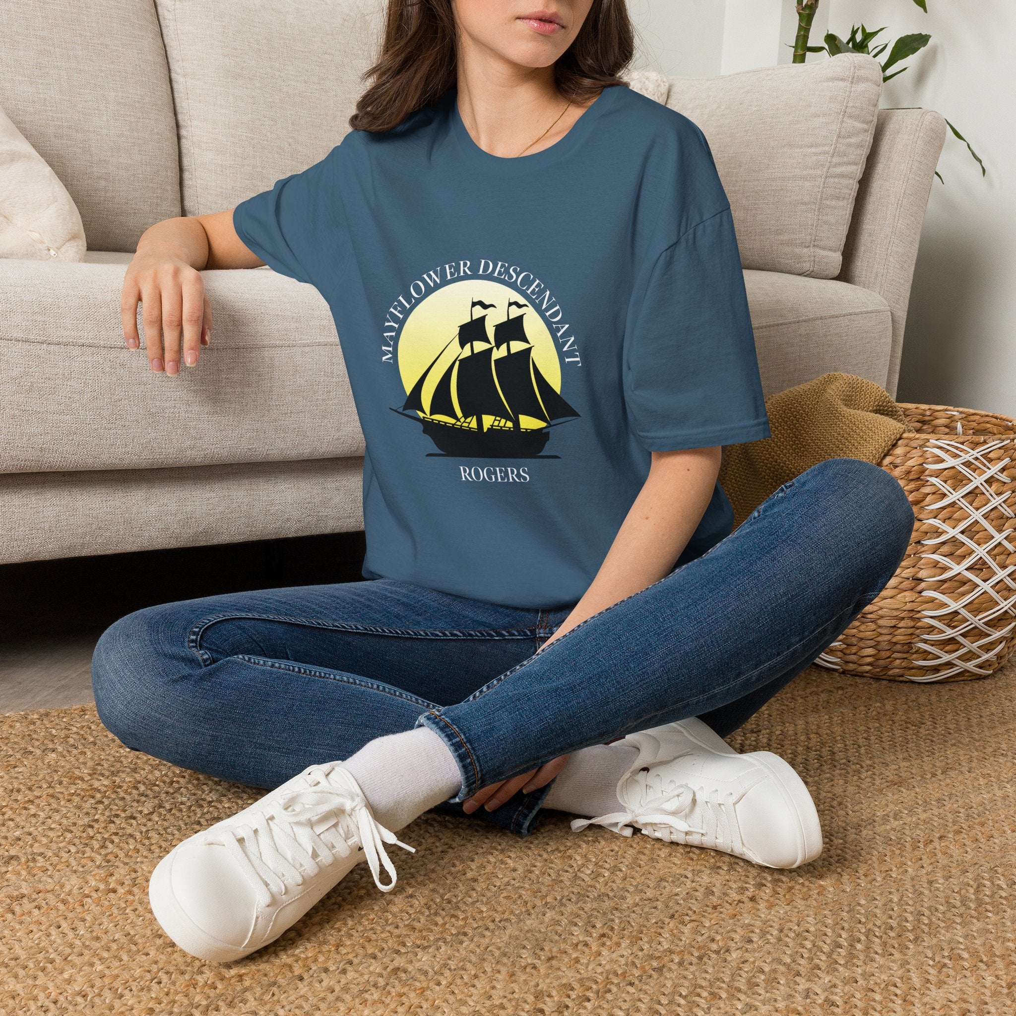 Mayflower and Moonlight T‑Shirt — Rogers Descendant