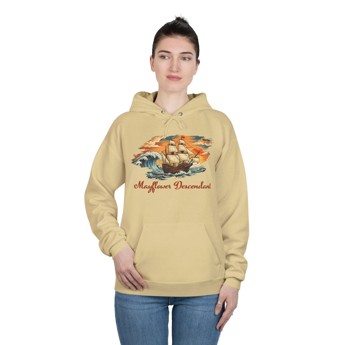 Full Sail Mayflower Descendant Pullover Hoodie - Extra Large Sizes