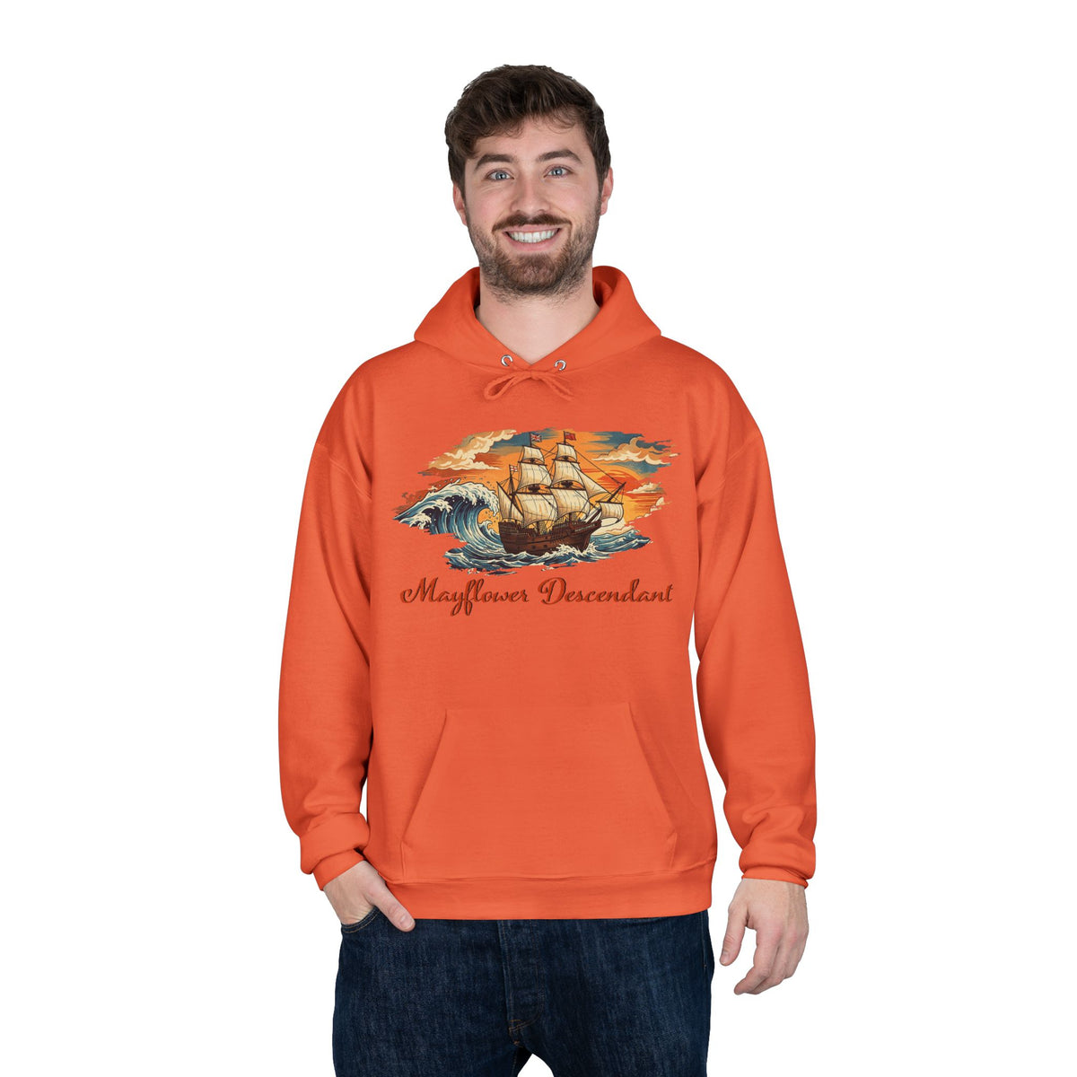 Full Sail Mayflower Descendant Pullover Hoodie - Extra Large Sizes