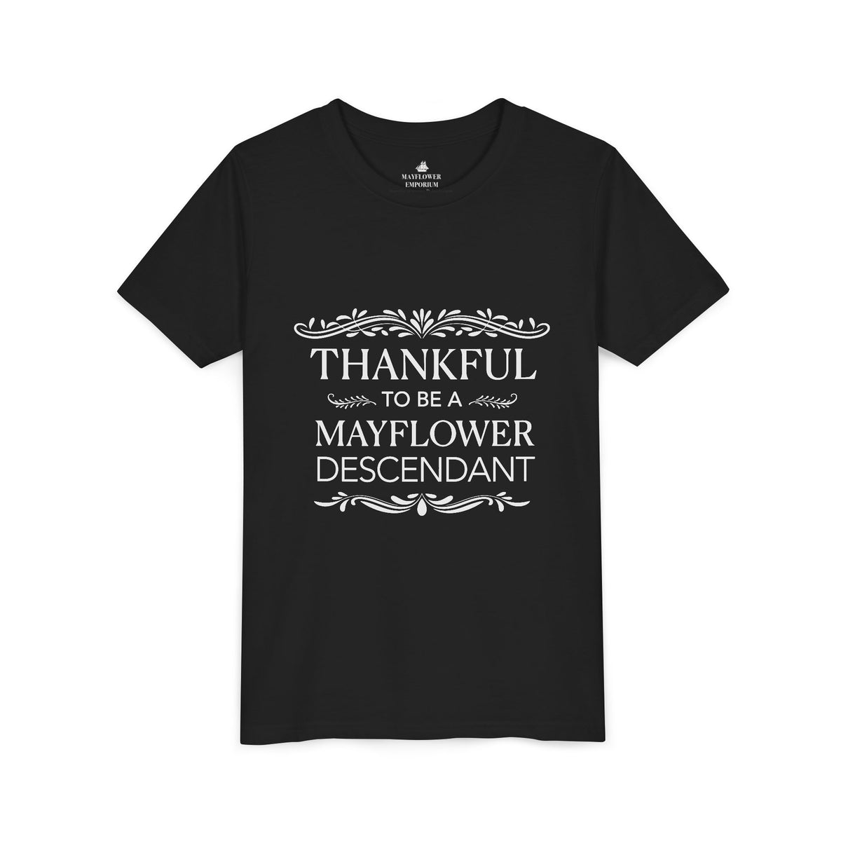 Youth "Mayflower Descendant" Thanksgiving Tee