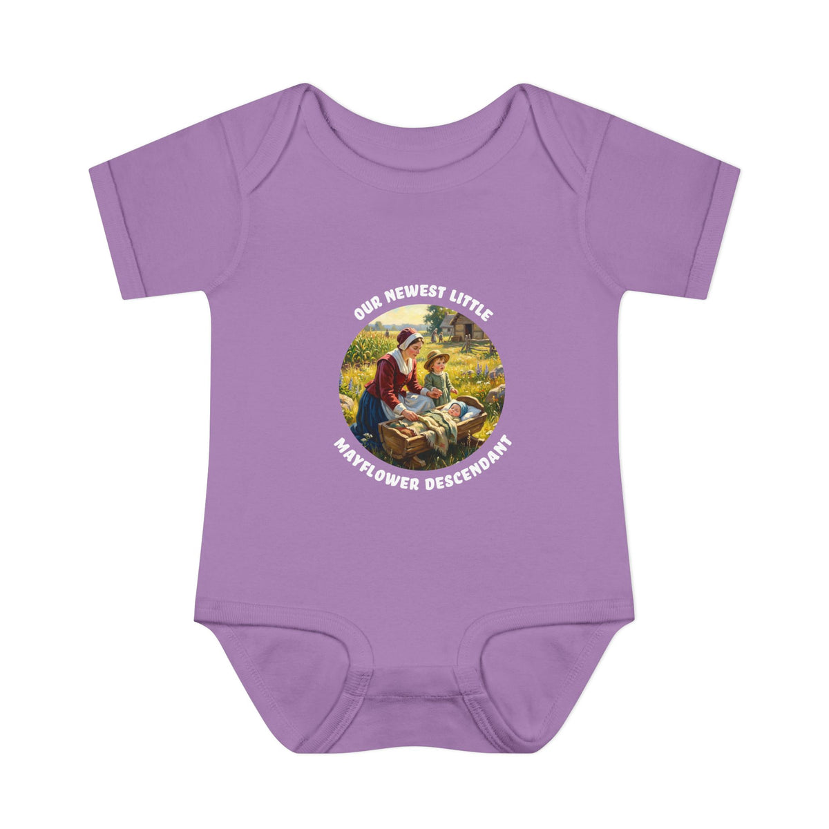 Infant Girl's "Newest Little Mayflower Descendant" Bodysuit