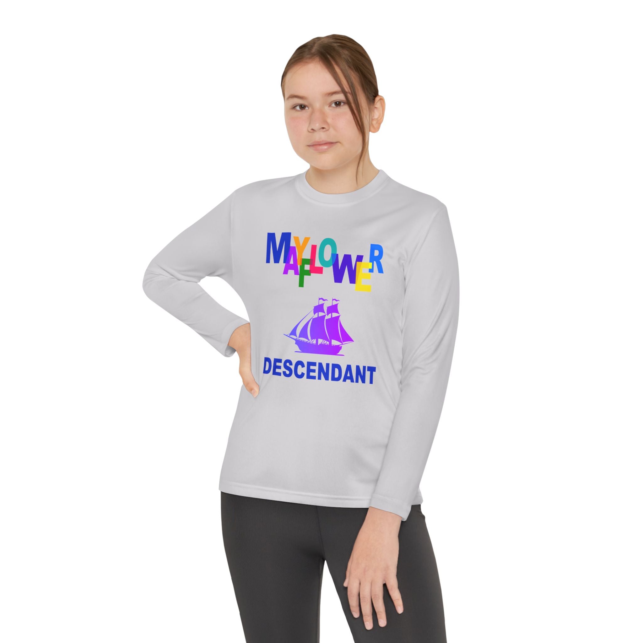 Mayflower Youth Long Sleeve Tee — Colorful Heritage Design