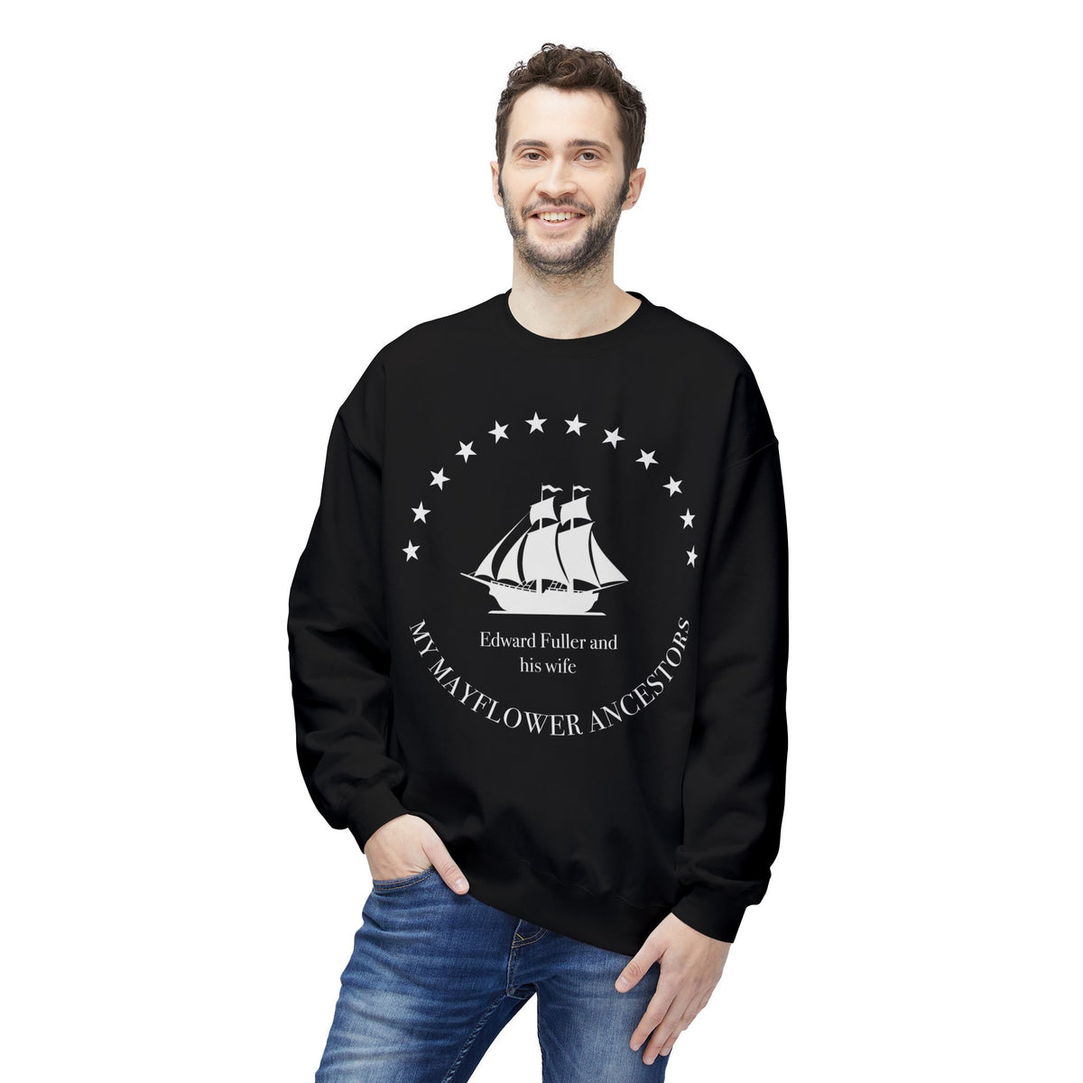 Mayflower Ancestors Sweatshirt — Edward Fuller Descendant, Extra Large Sizes
