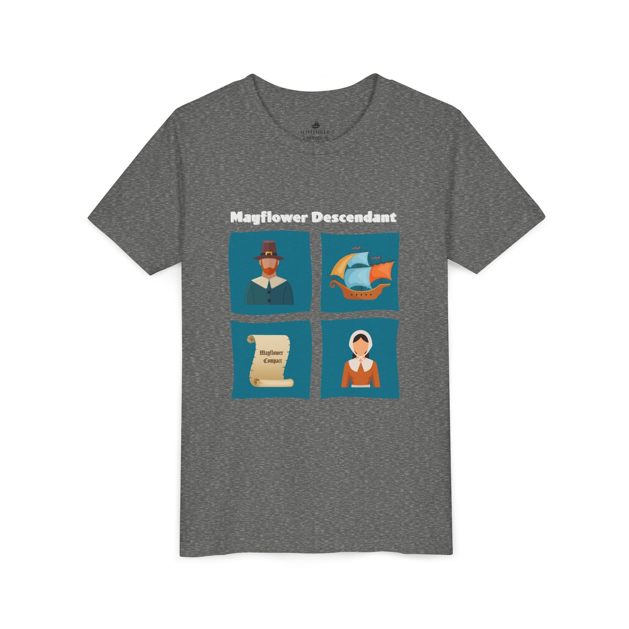 Youth's Mayflower Descendant Graphic Tee