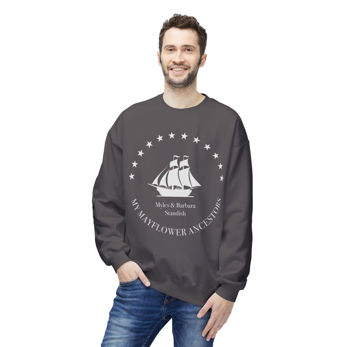 Mayflower Ancestors Sweatshirt — Standish Descendant, Extra Large Sizes