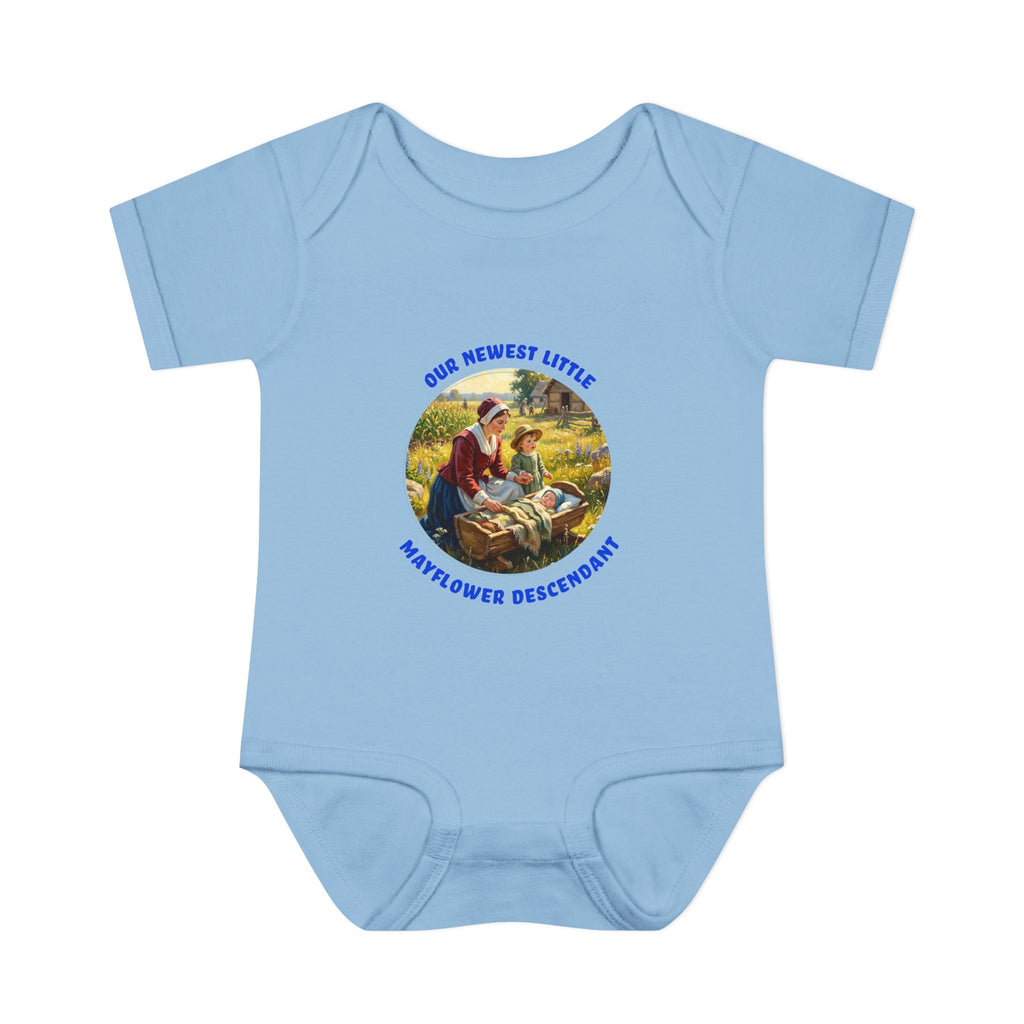 Infant Boy's Mayflower Descendant Bodysuit — “Our Newest Little Mayflower Descendant”