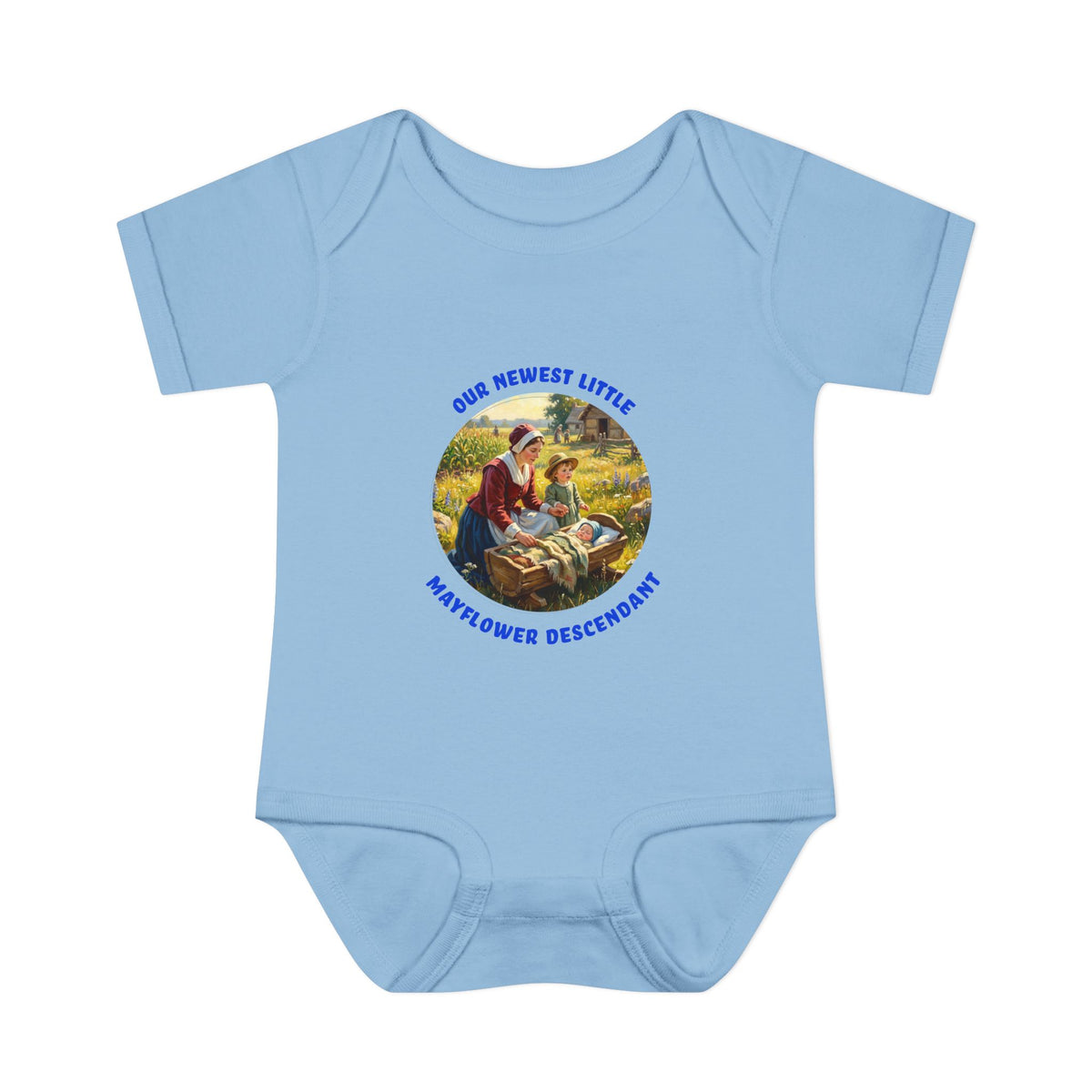 Infant Boy's Mayflower Descendant Bodysuit — “Our Newest Little Mayflower Descendant”