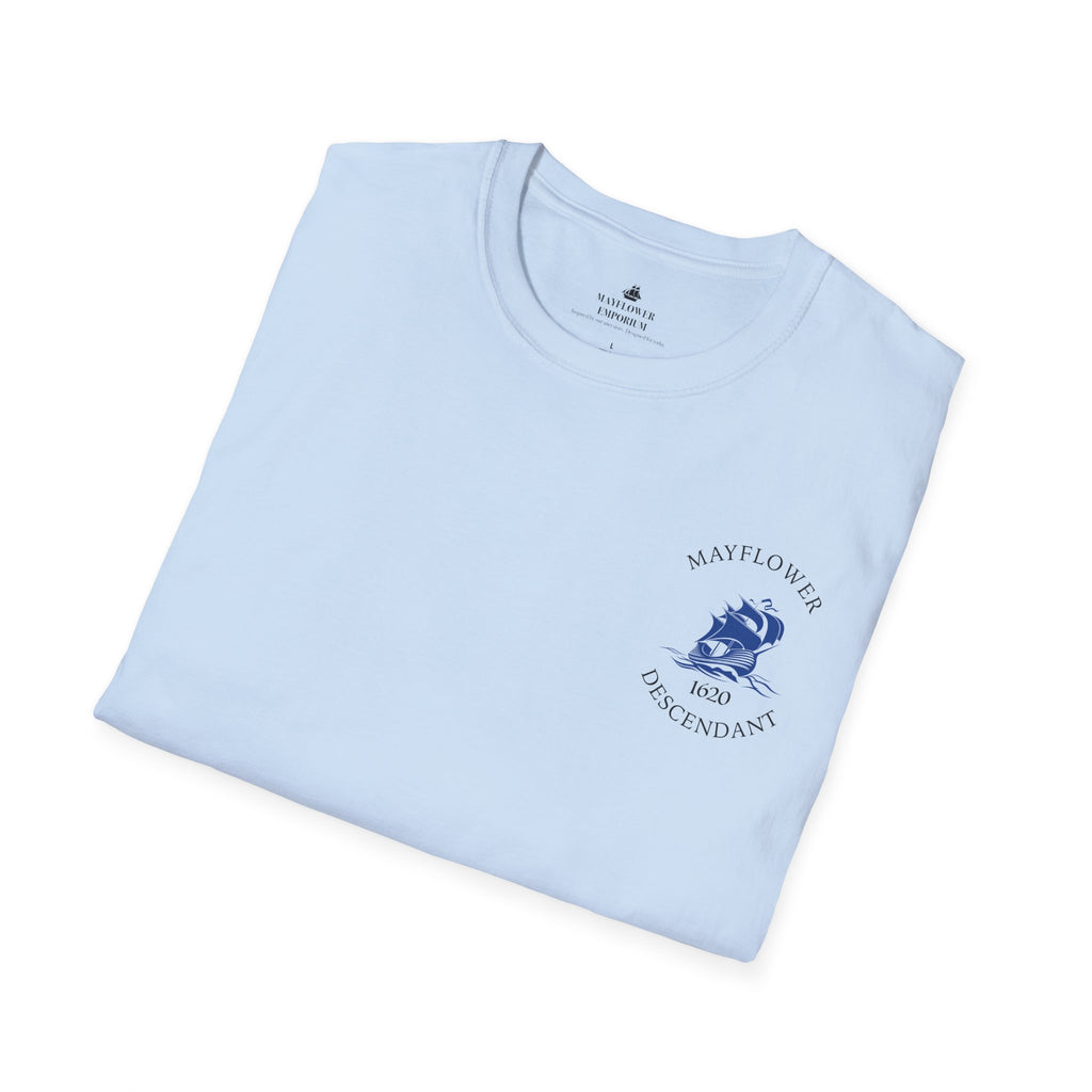 Mayflower 1620 Descendants Crew Tee Shirt