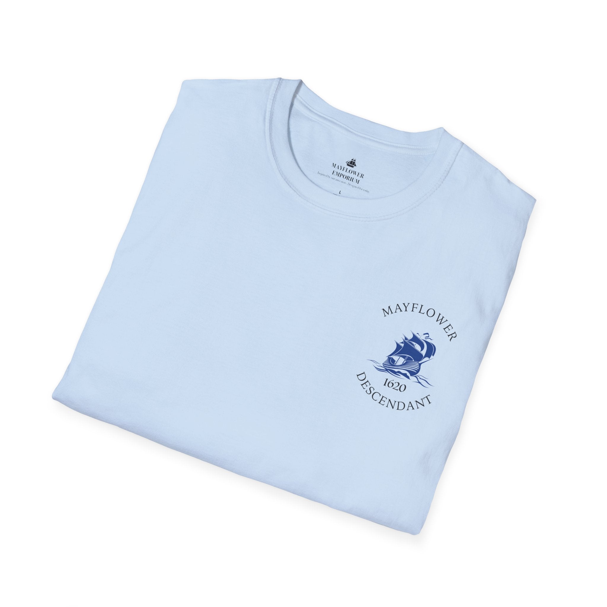 Mayflower 1620 Descendants Crew Tee Shirt