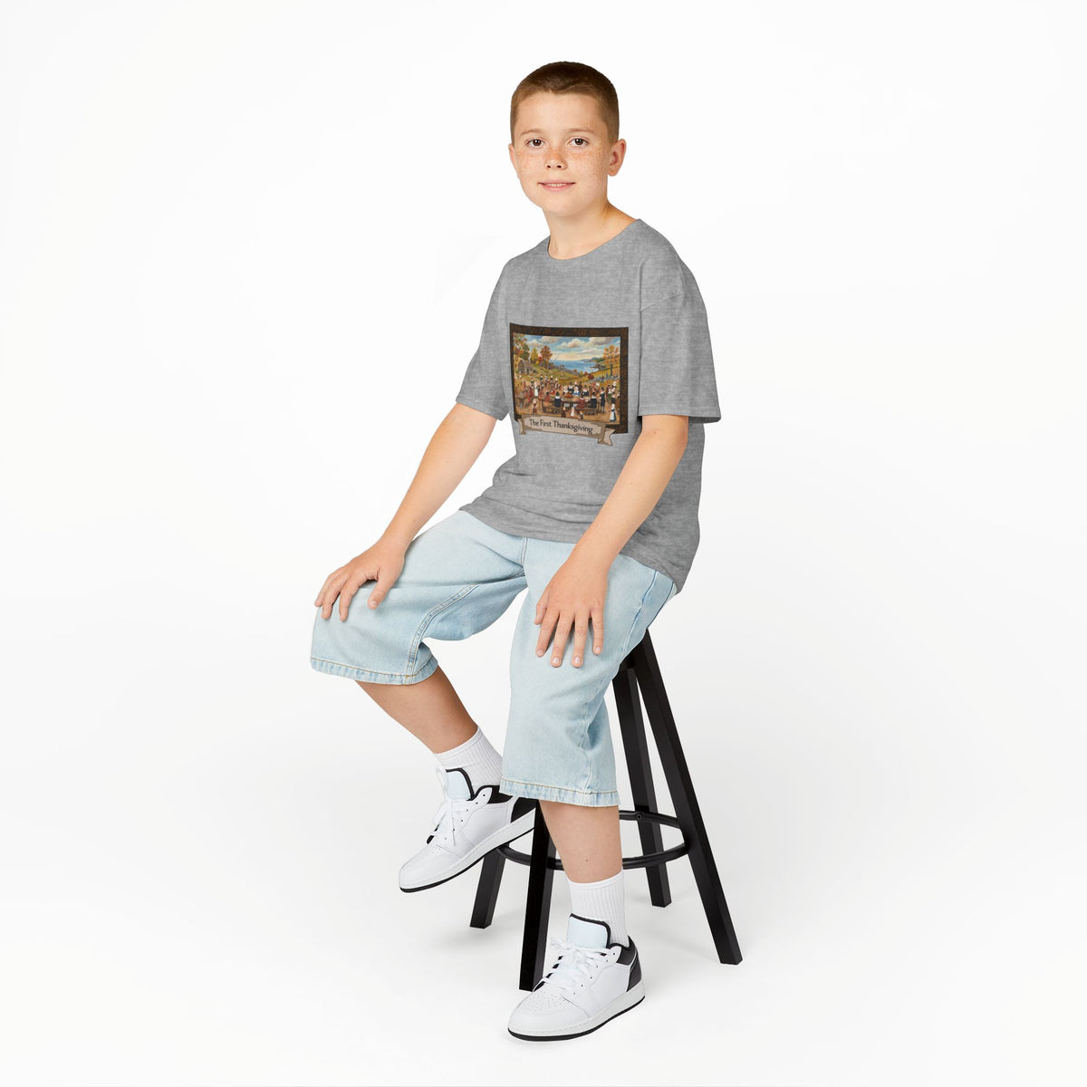 Kids Thanksgiving Holiday Tee — "The First Thanksgiving"