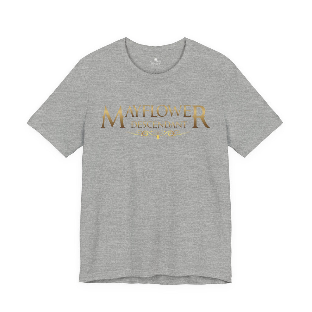 Mayflower Descendant "Framed in Gold" T‑Shirt — Extra Large Sizes