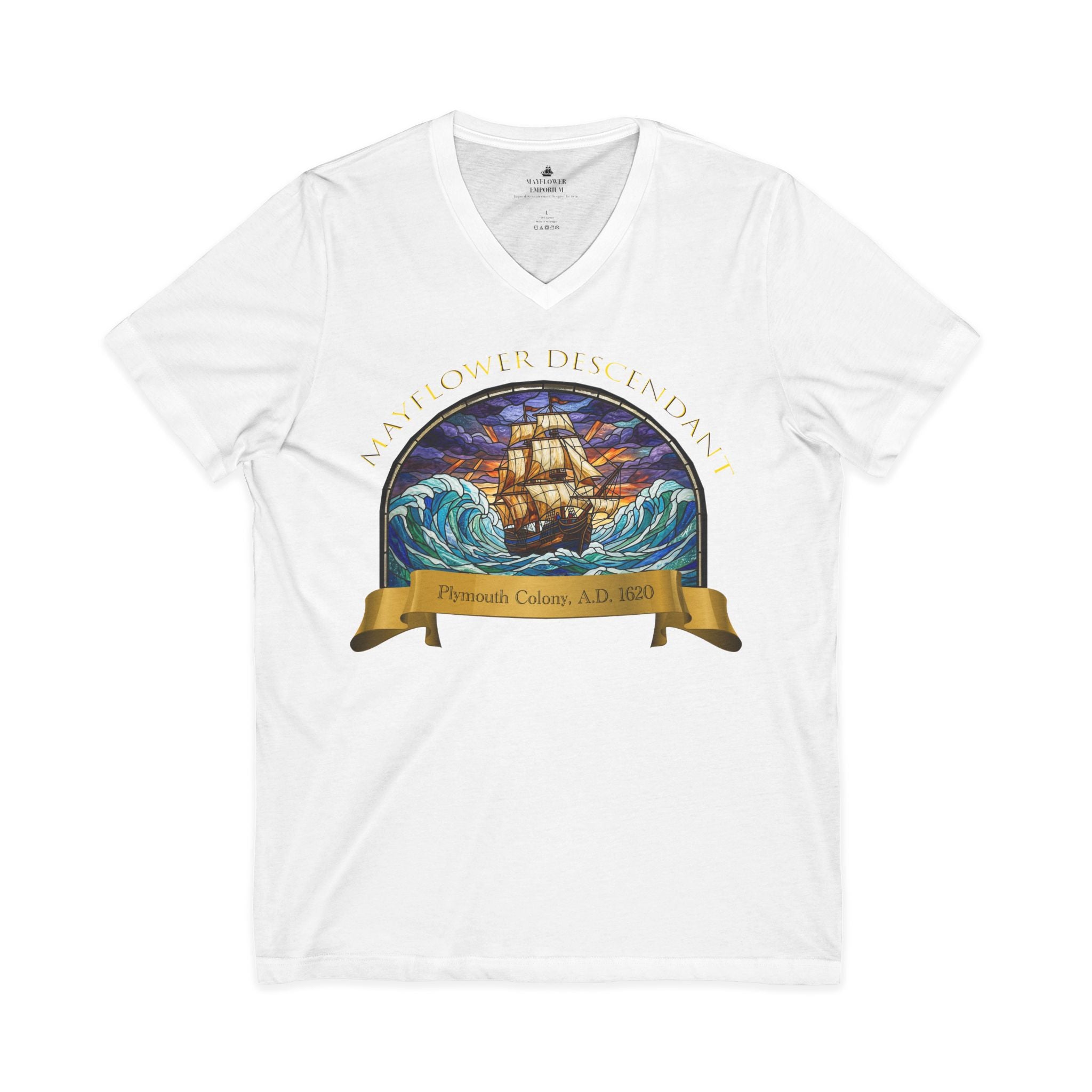 Mayflower Descendant "Stained Glass" Tee — The Voyage