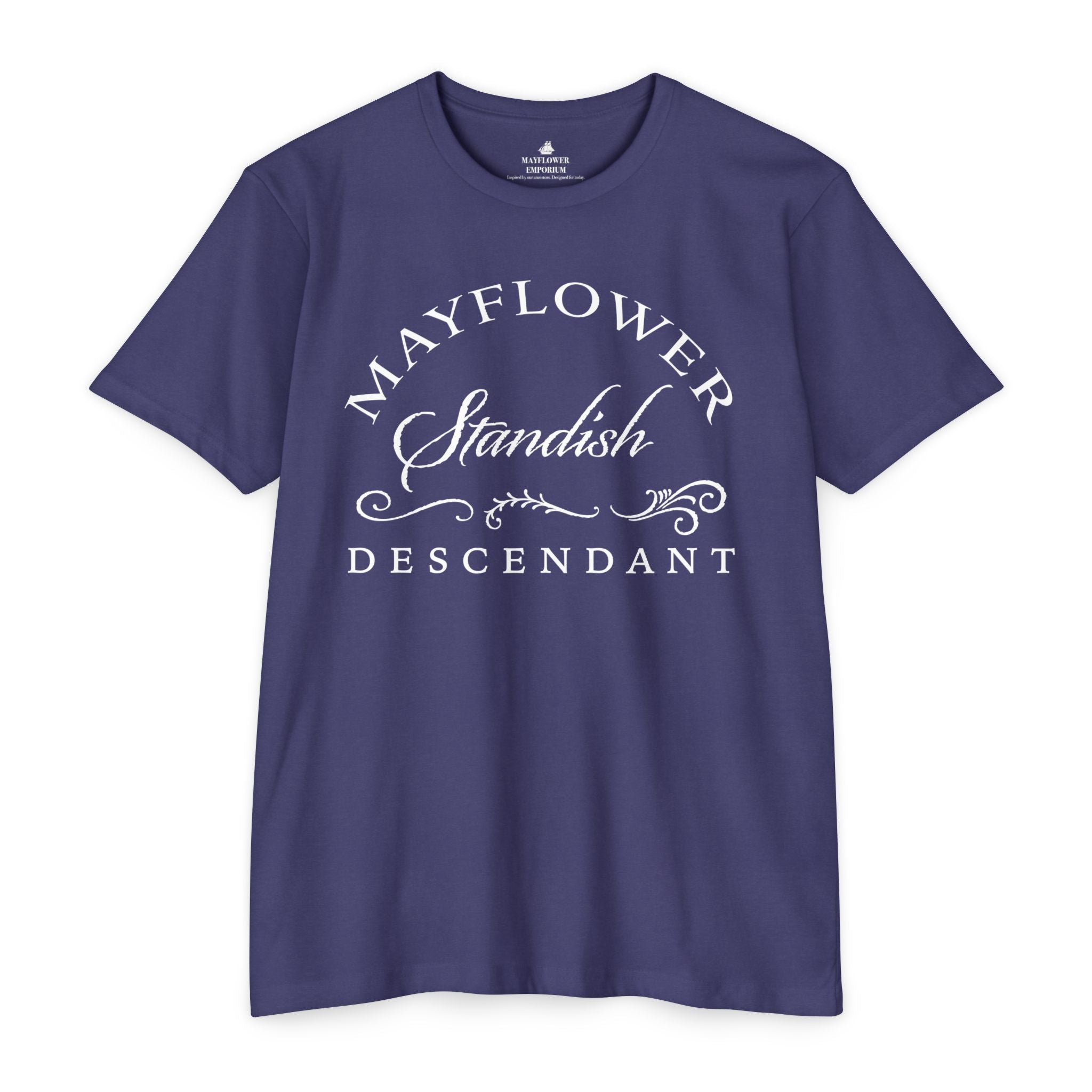 Mayflower Surname T-shirt | Antique Script with Graceful Flourishes