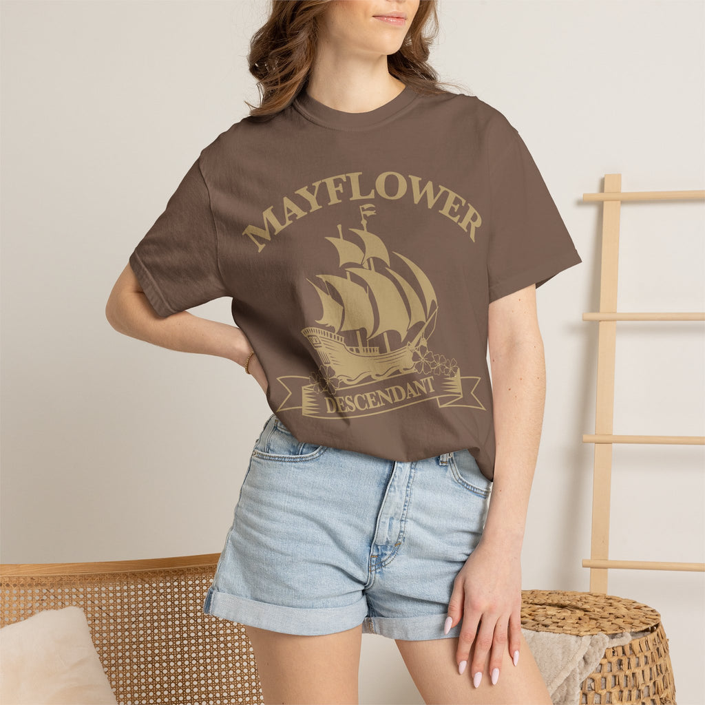 Mayflower Descendant T-Shirt | Pilgrim Ship Heritage Tee