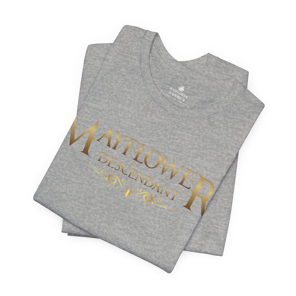 Mayflower Descendant "Framed in Gold" T‑Shirt — Extra Large Sizes
