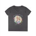 "Mayflower Maiden" Portrait V-Neck Tee - Extra Large Sizes