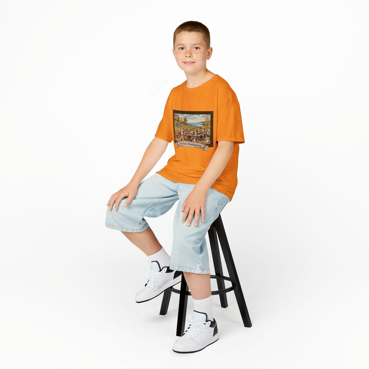 Kids Thanksgiving Holiday Tee — "The First Thanksgiving"