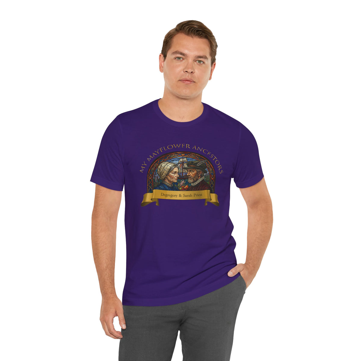 Mayflower Pilgrim “Stained Glass” Tee — Degory and Sarah Priest