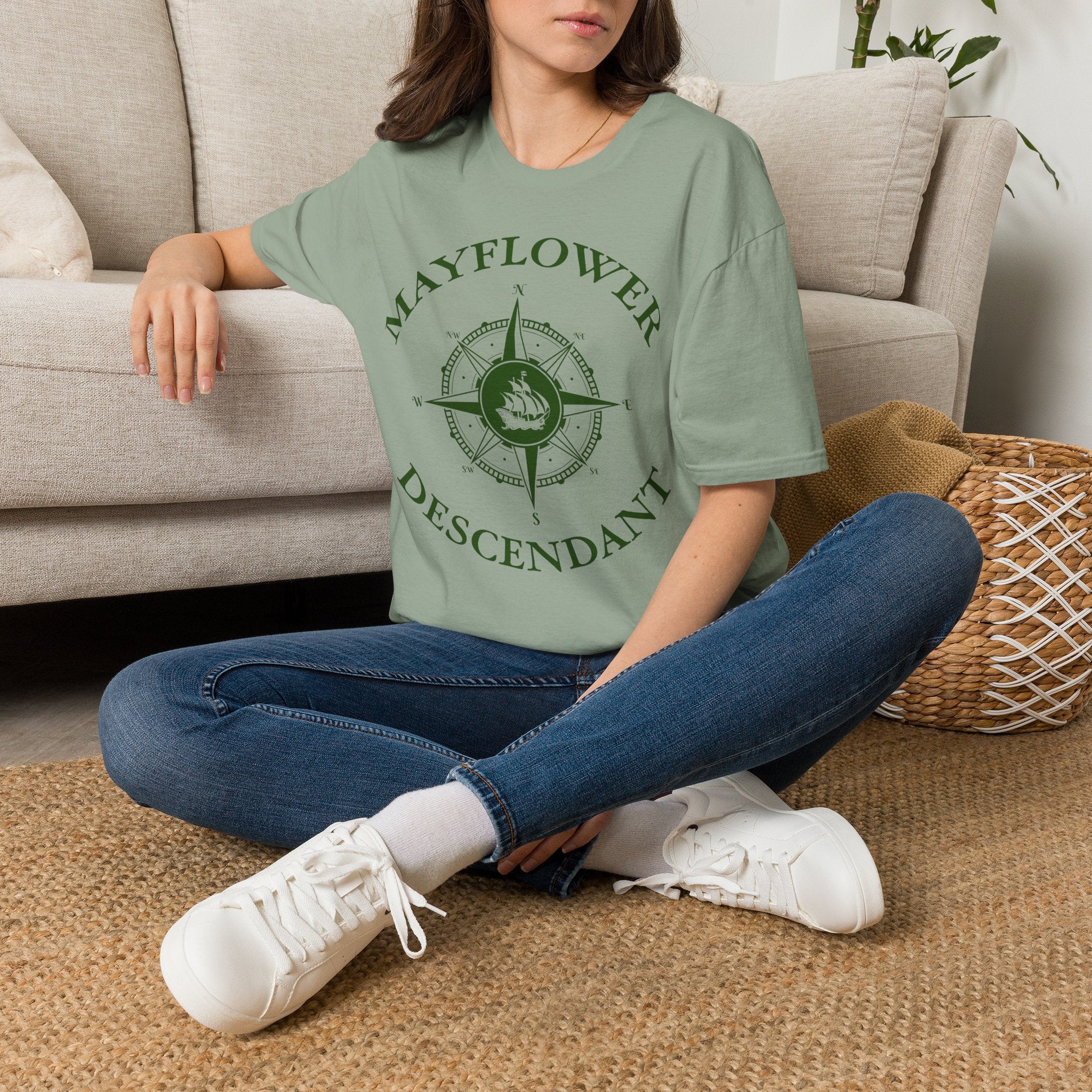 Mayflower Compass T-Shirt | Pilgrim Descendant Unisex Tee
