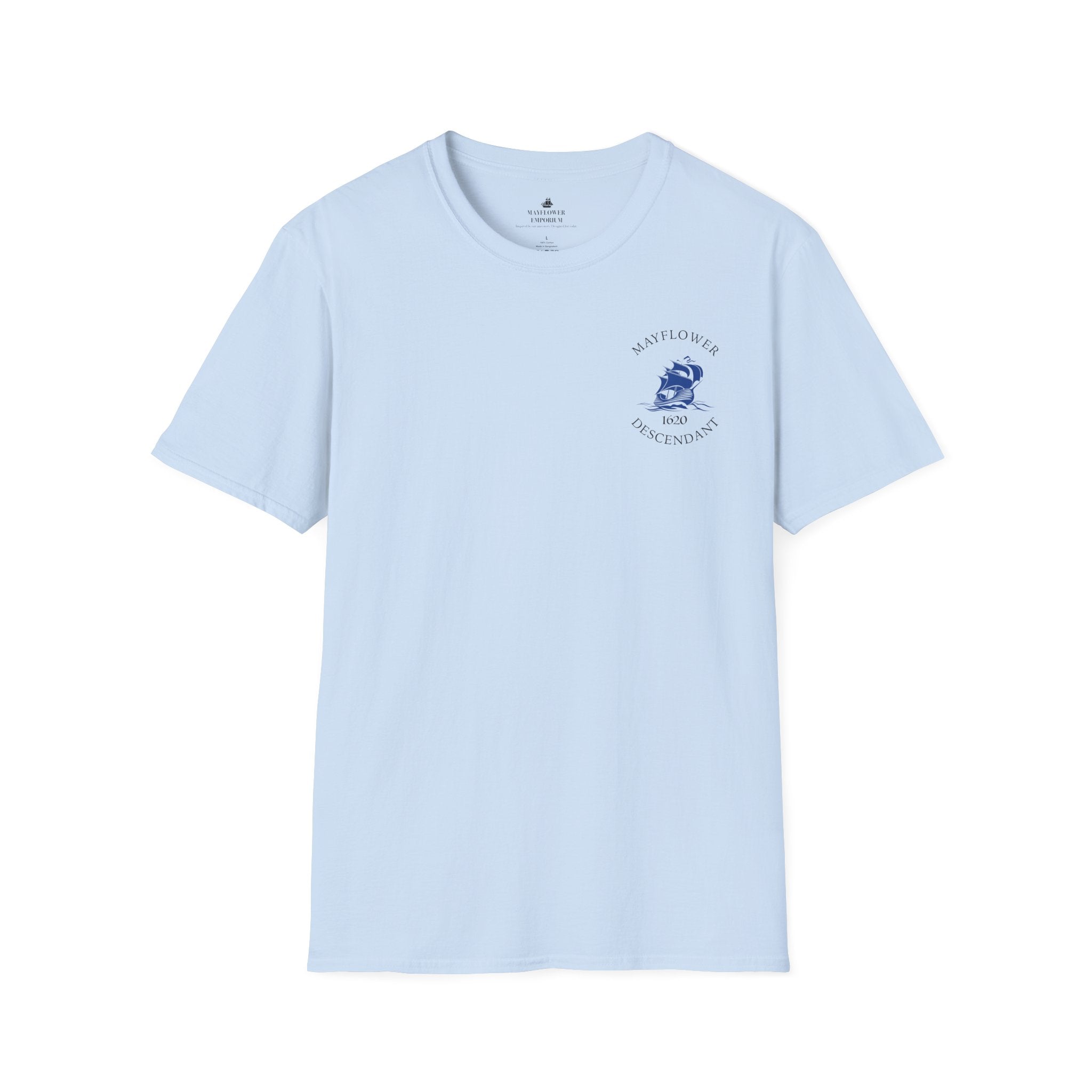 Mayflower 1620 Descendants Crew Tee Shirt