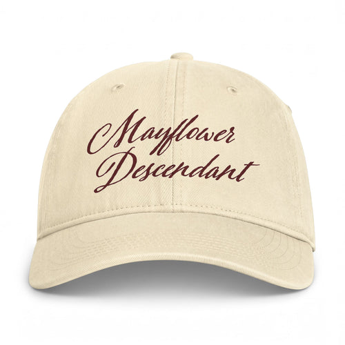 "Mayflower Descendant" Classic Baseball Cap in Heritage Colors
