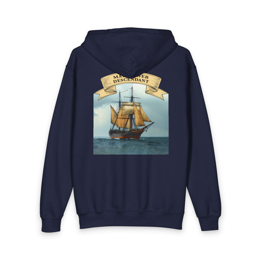 Mayflower Descendant Youth Zip Hoodie