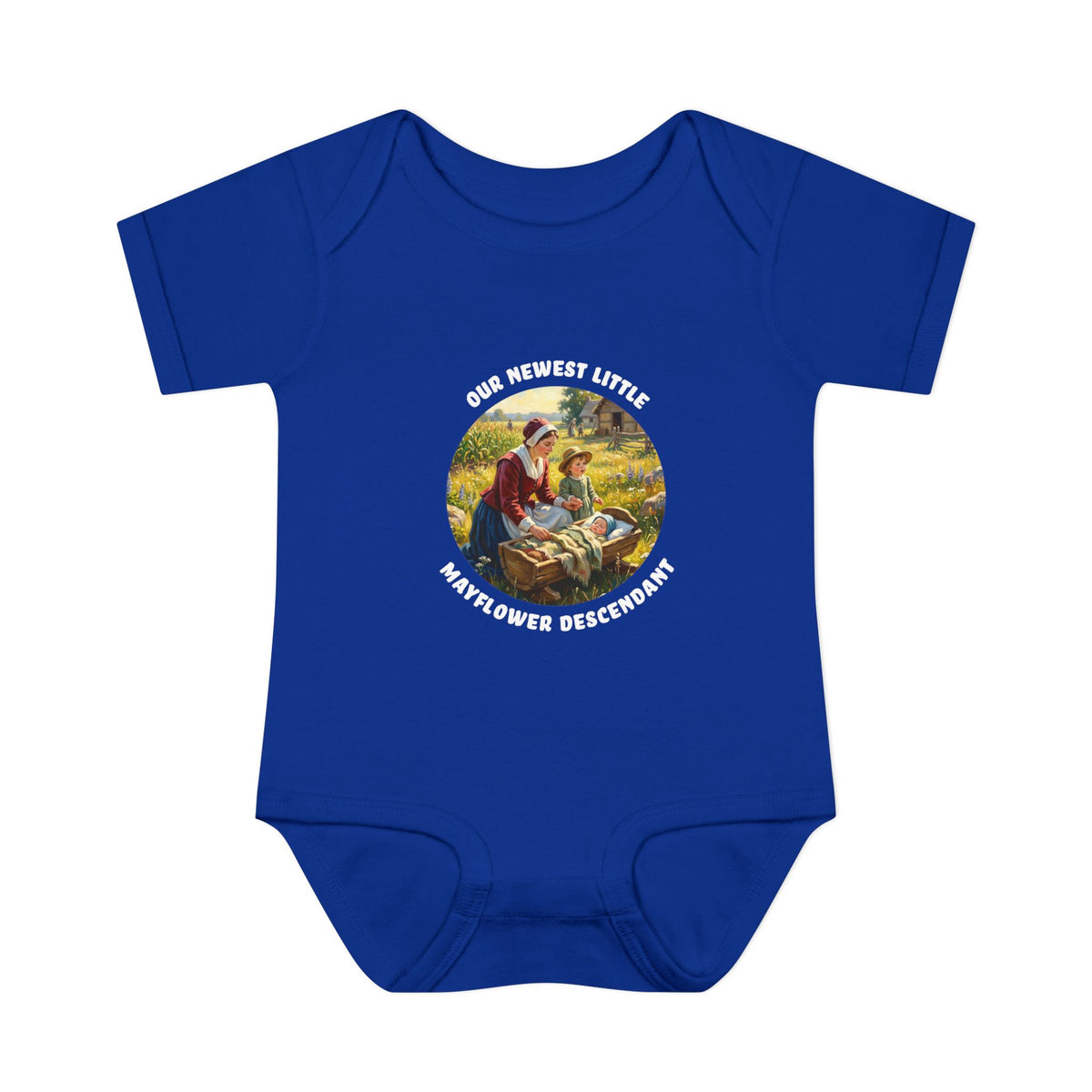 Infant Boy's Mayflower Descendant Bodysuit — “Our Newest Little Mayflower Descendant”