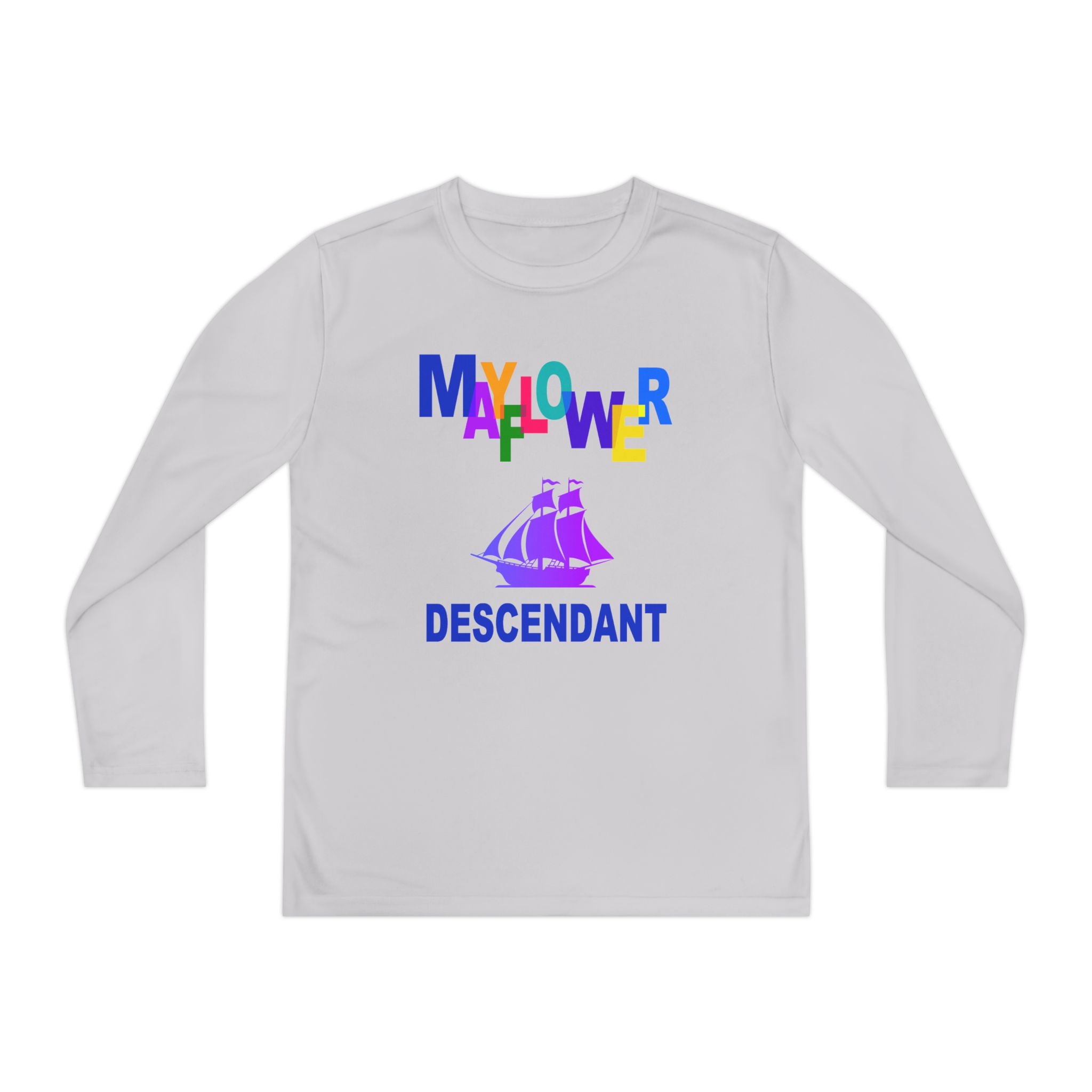 Mayflower Youth Long Sleeve Tee — Colorful Heritage Design