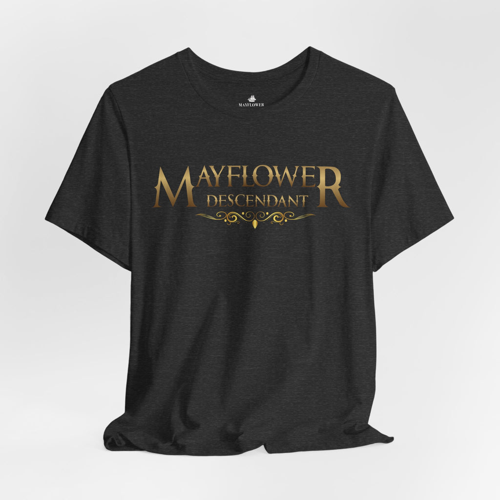 Mayflower Descendant "Framed in Gold" T‑Shirt — Extra Large Sizes