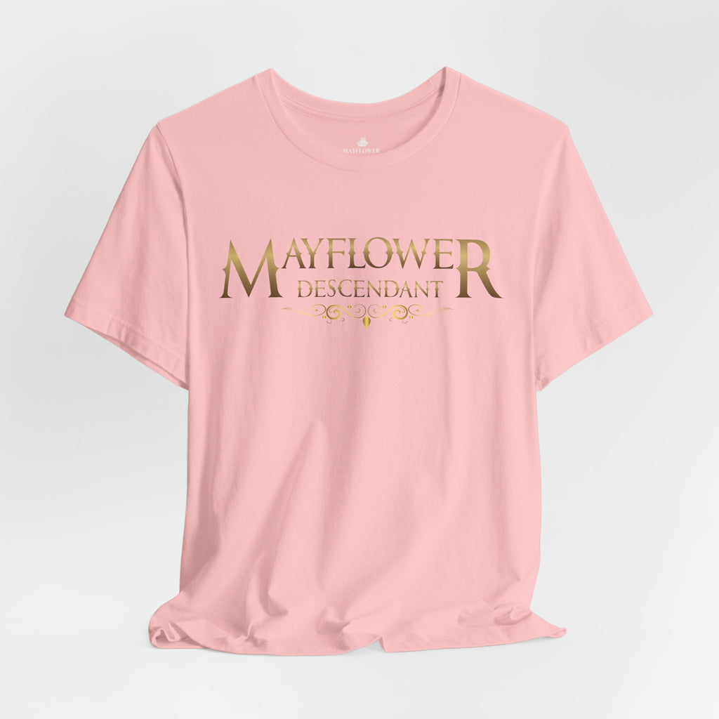 Mayflower Descendant "Framed in Gold" T‑Shirt — Extra Large Sizes