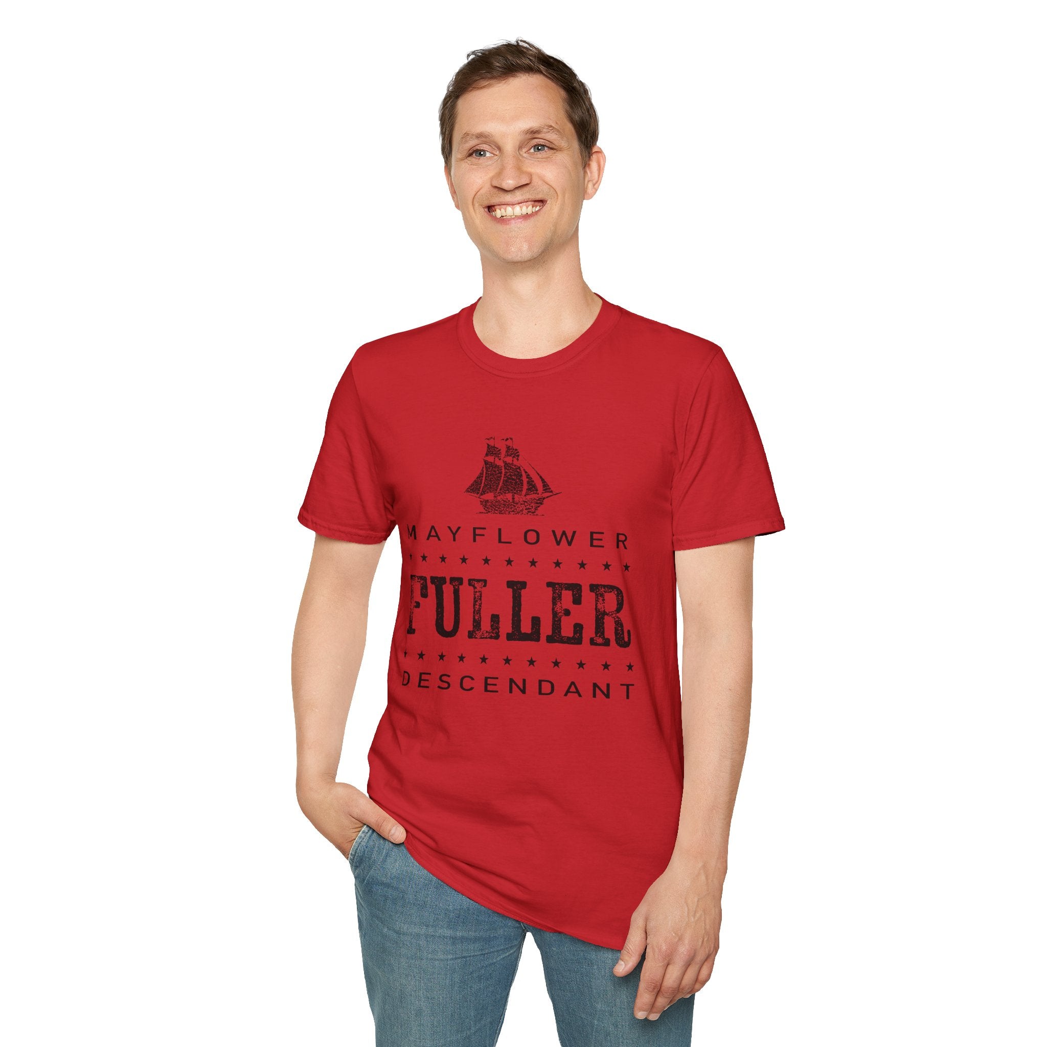 Mayflower Tee with Distressed Vintage Motif | Fuller Lineage