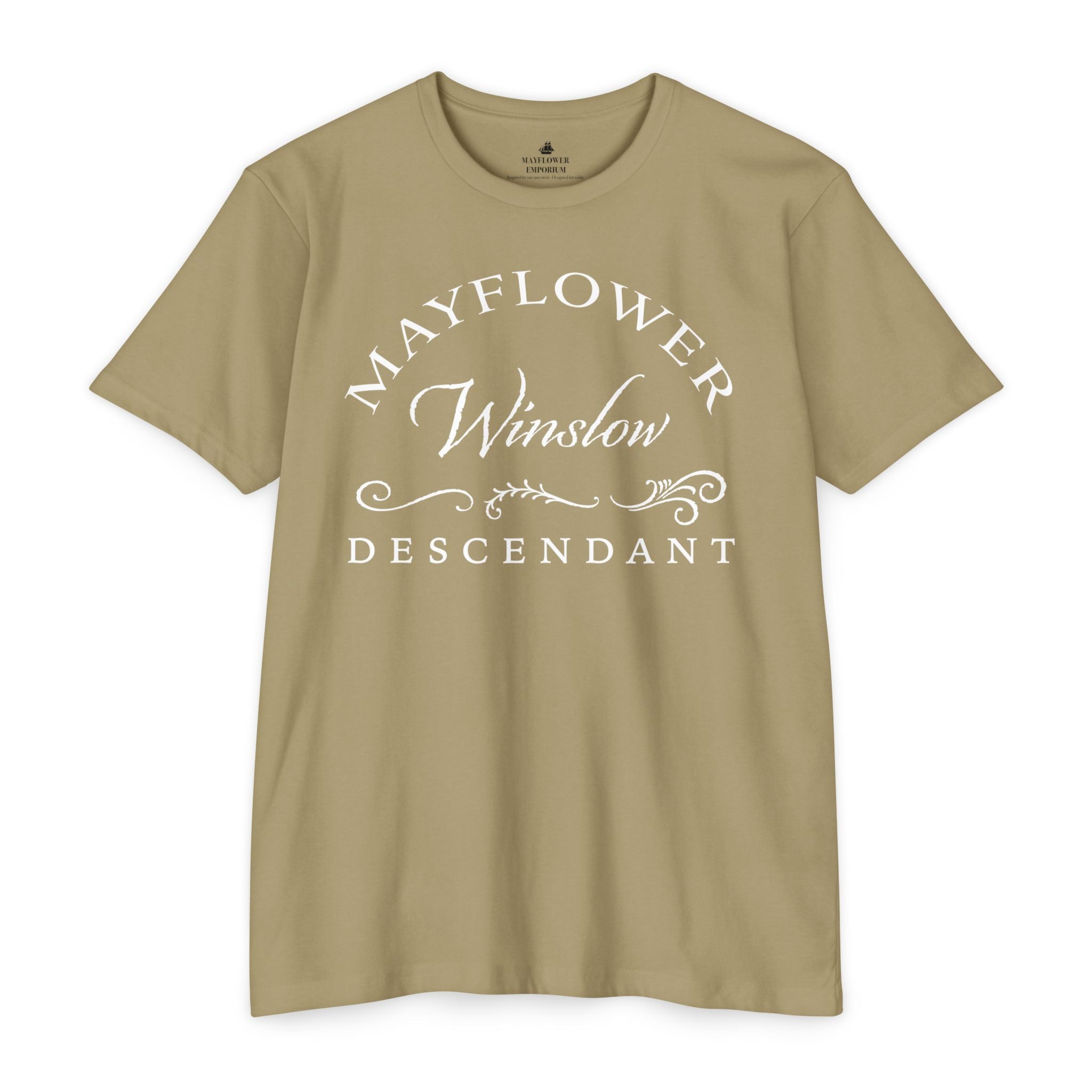 Mayflower Surname T-shirt | Antique Script with Graceful Flourishes