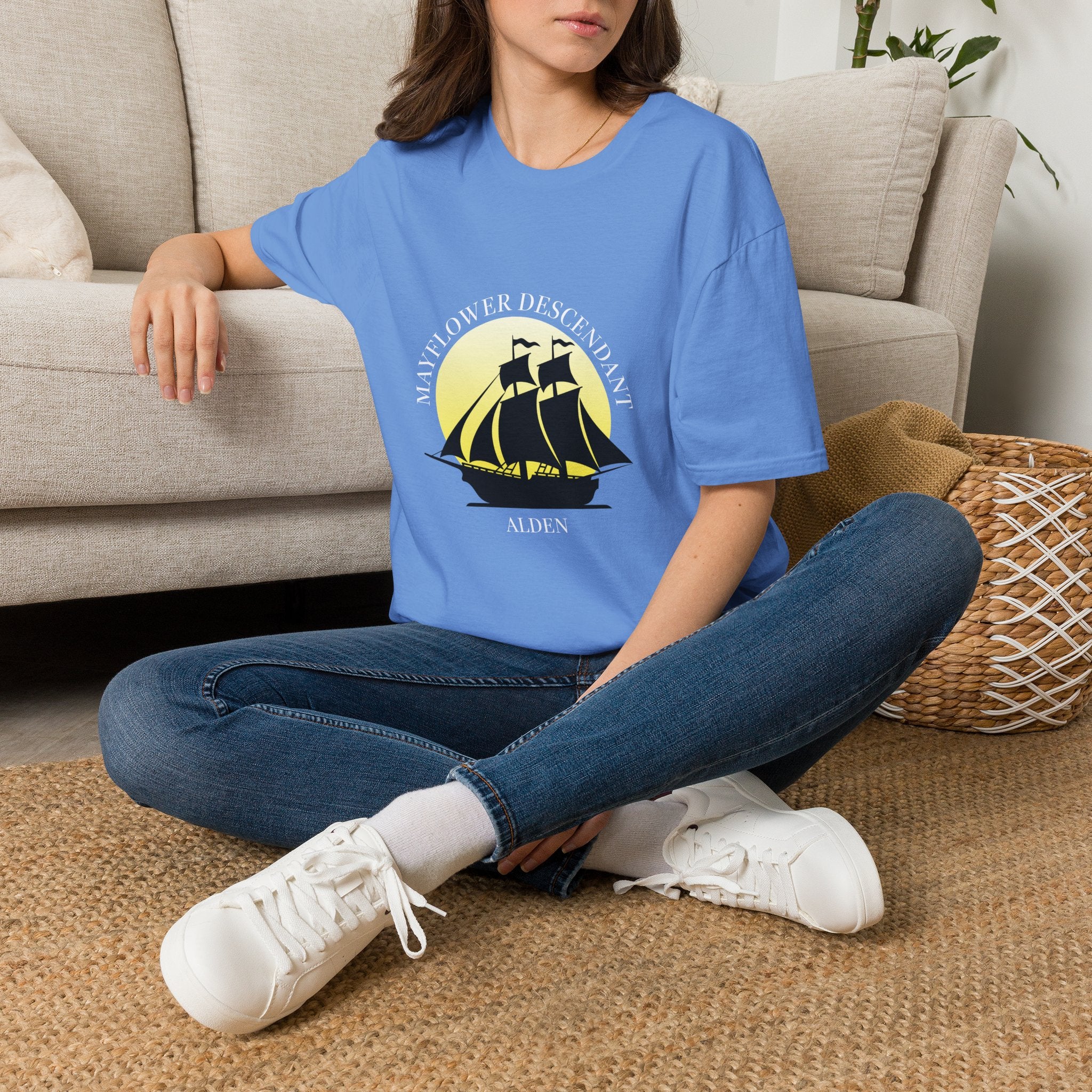 Mayflower and Moonlight T‑Shirt — Alden Descendant
