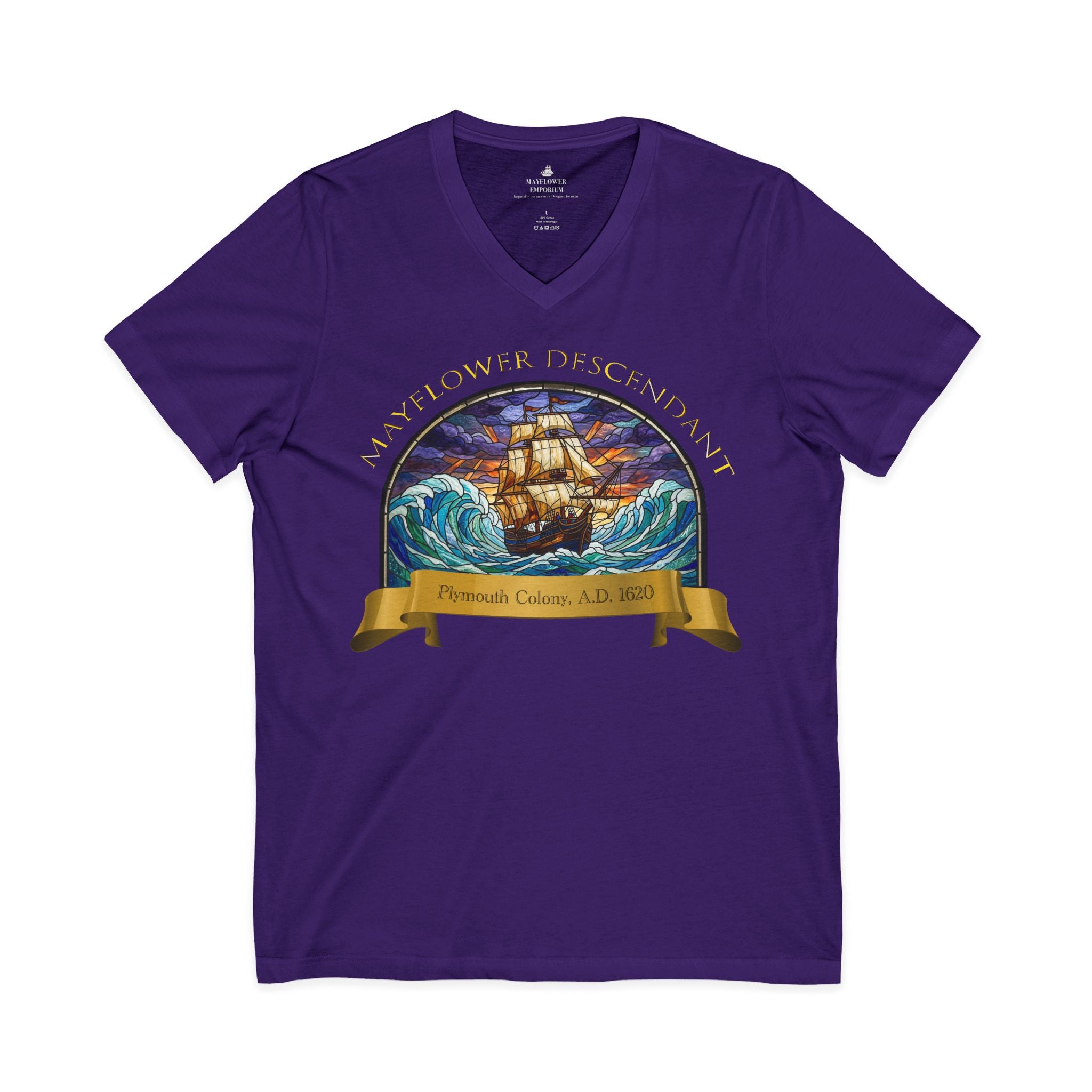Mayflower Descendant "Stained Glass" Tee — The Voyage