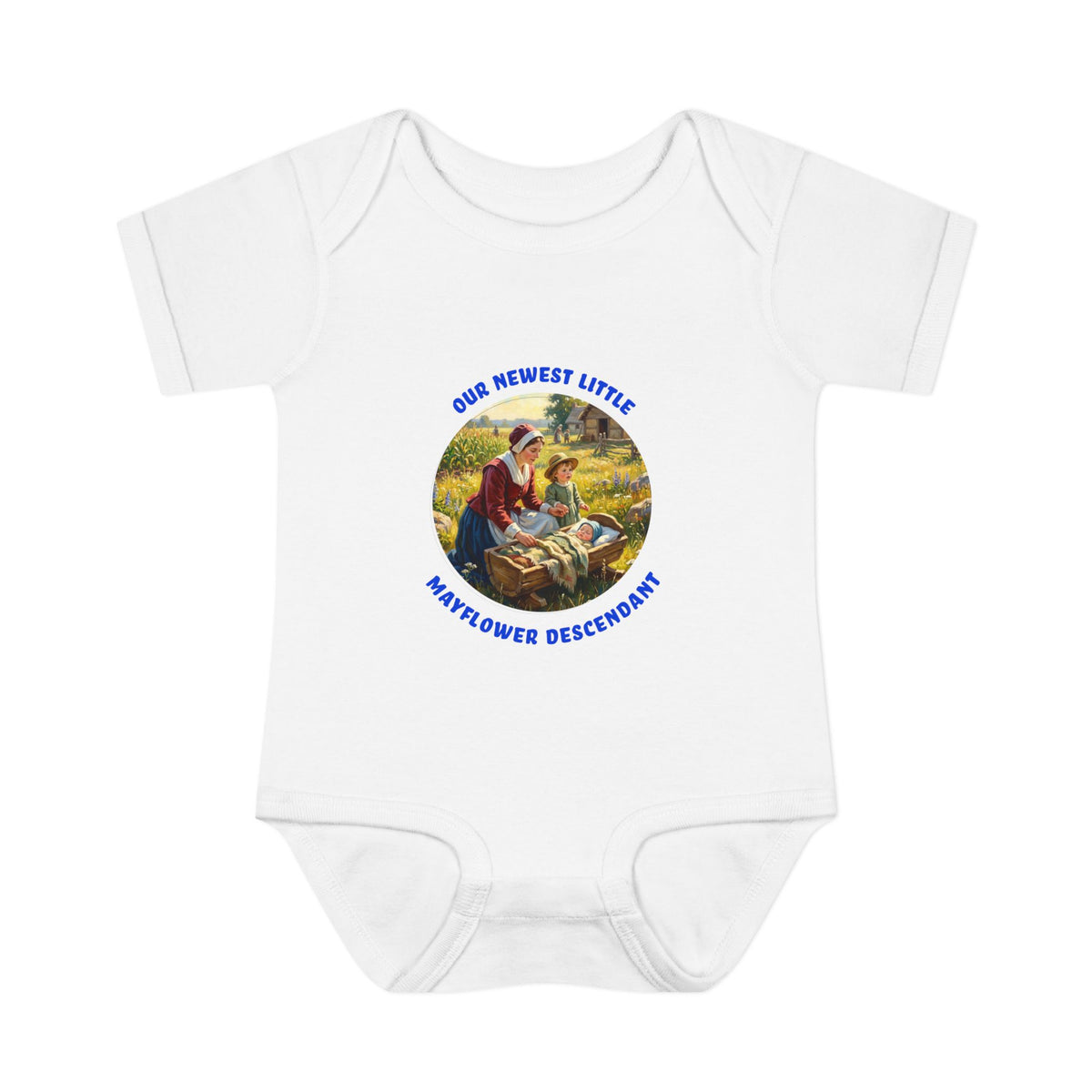 Infant Boy's Mayflower Descendant Bodysuit — “Our Newest Little Mayflower Descendant”