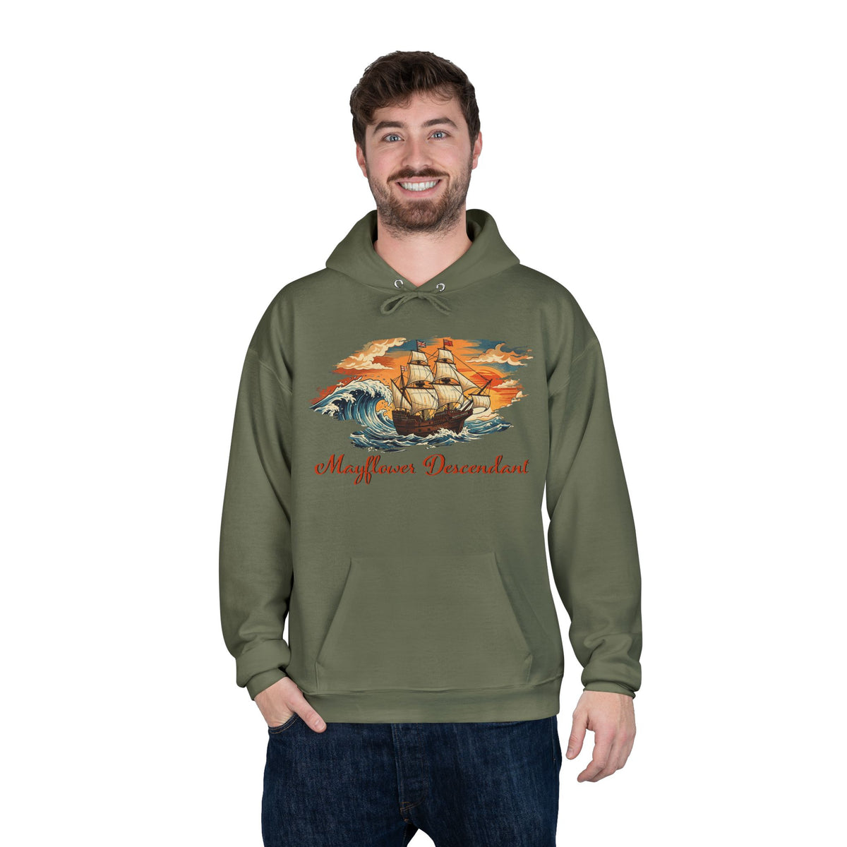 Full Sail Mayflower Descendant Pullover Hoodie - Extra Large Sizes
