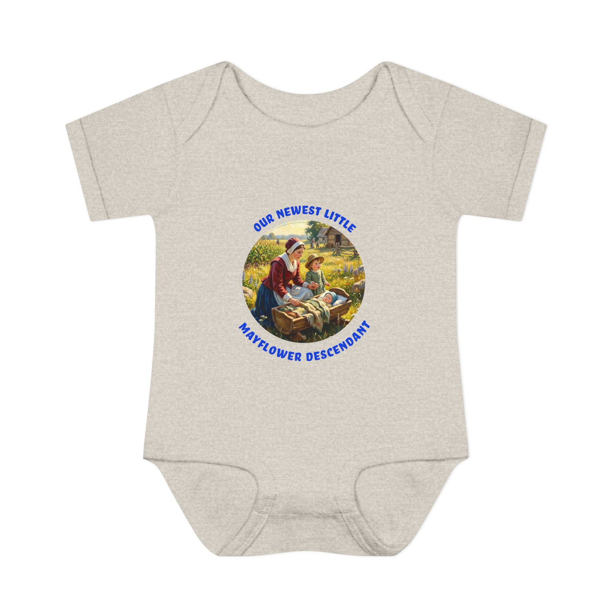 Infant Boy's Mayflower Descendant Bodysuit — “Our Newest Little Mayflower Descendant”
