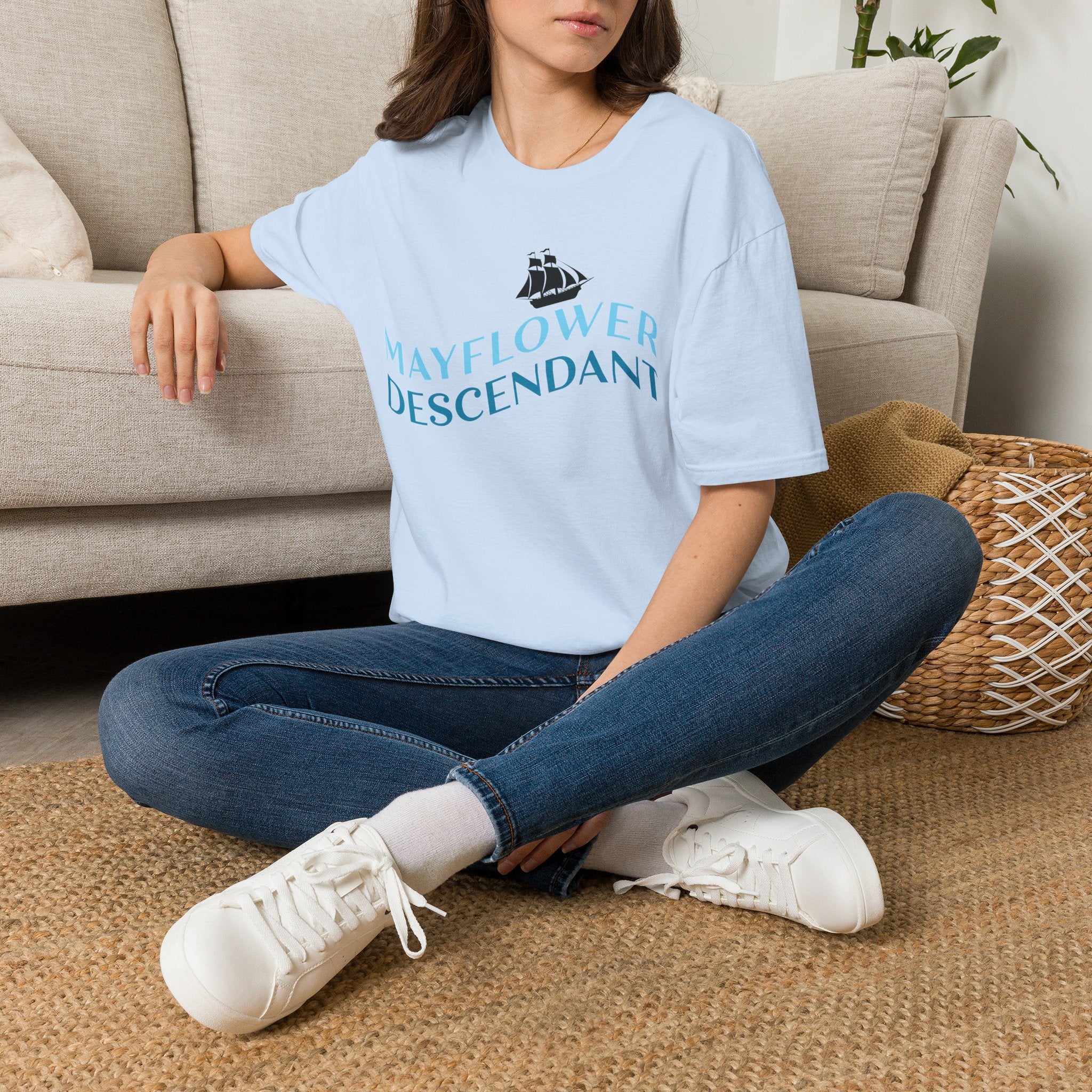 Mayflower Descendant "Blue Wave" T‑Shirt