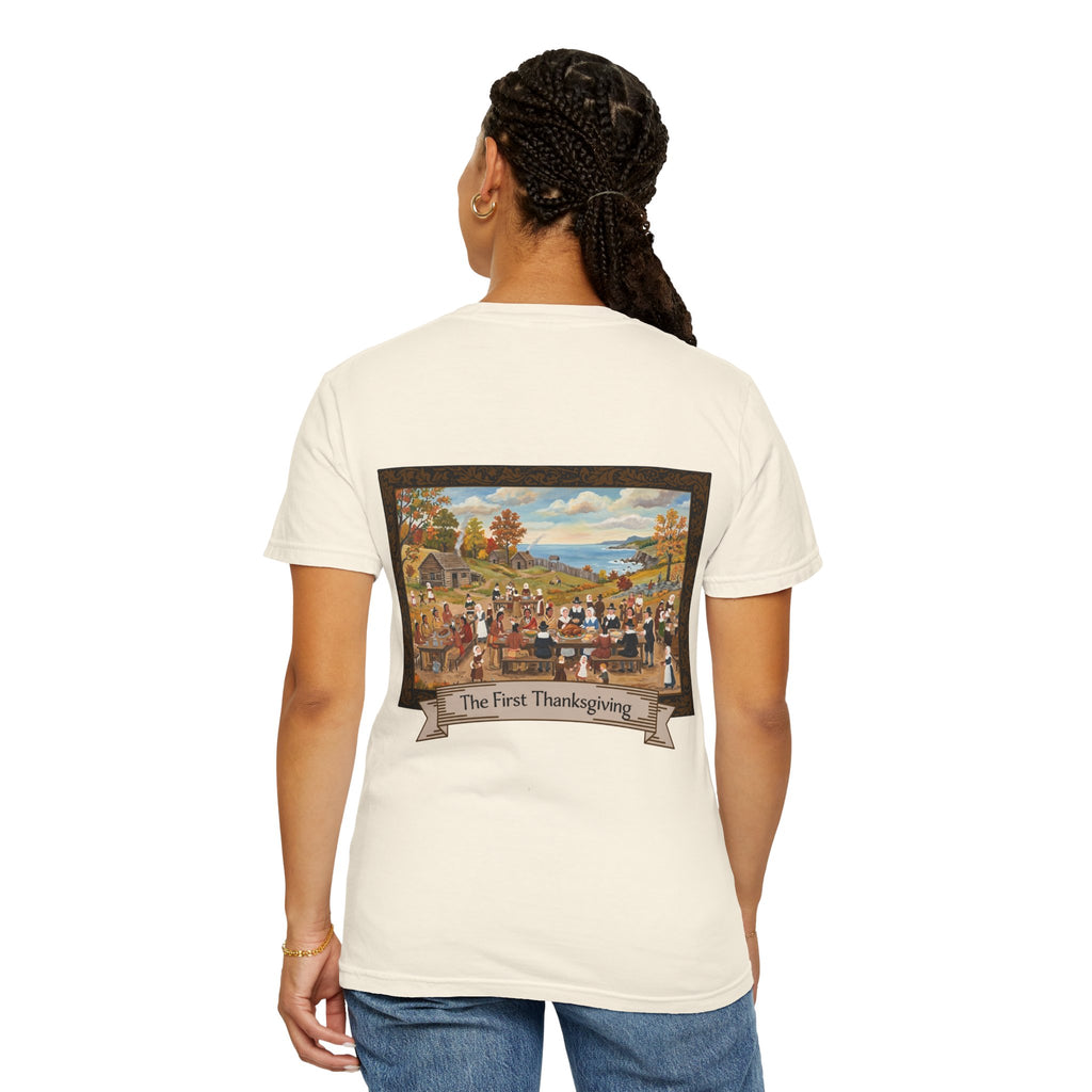 Mayflower Descendant Thanksgiving T-Shirt - Extra Large Sizes