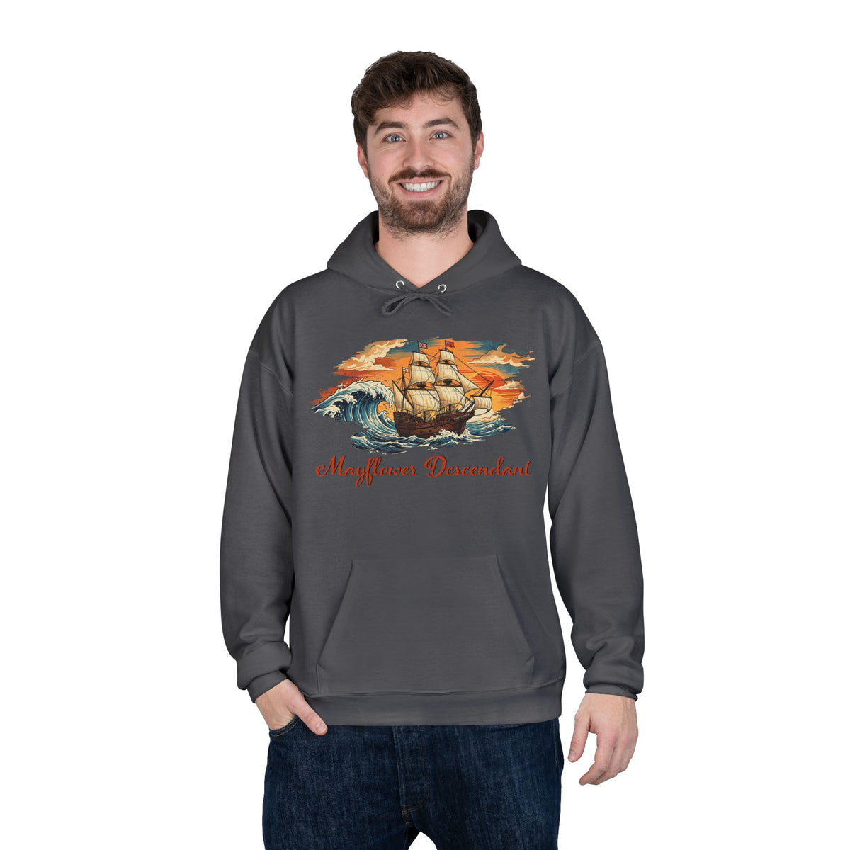 Full Sail Mayflower Descendant Pullover Hoodie - Extra Large Sizes