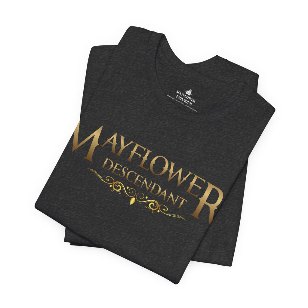 Mayflower Descendant "Framed in Gold" T‑Shirt — Extra Large Sizes