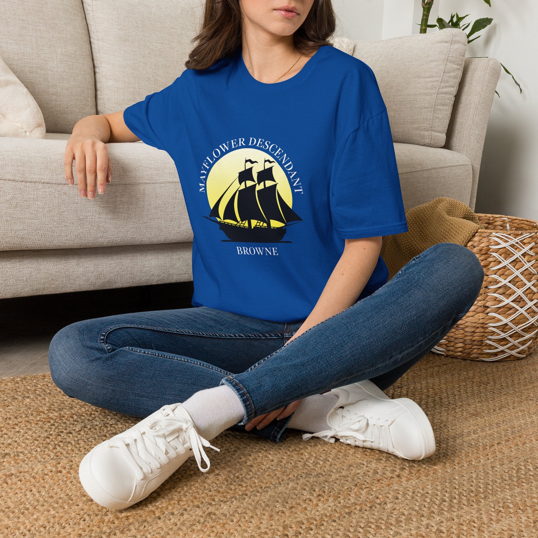 Mayflower and Moonlight T‑Shirt — Browne Descendant
